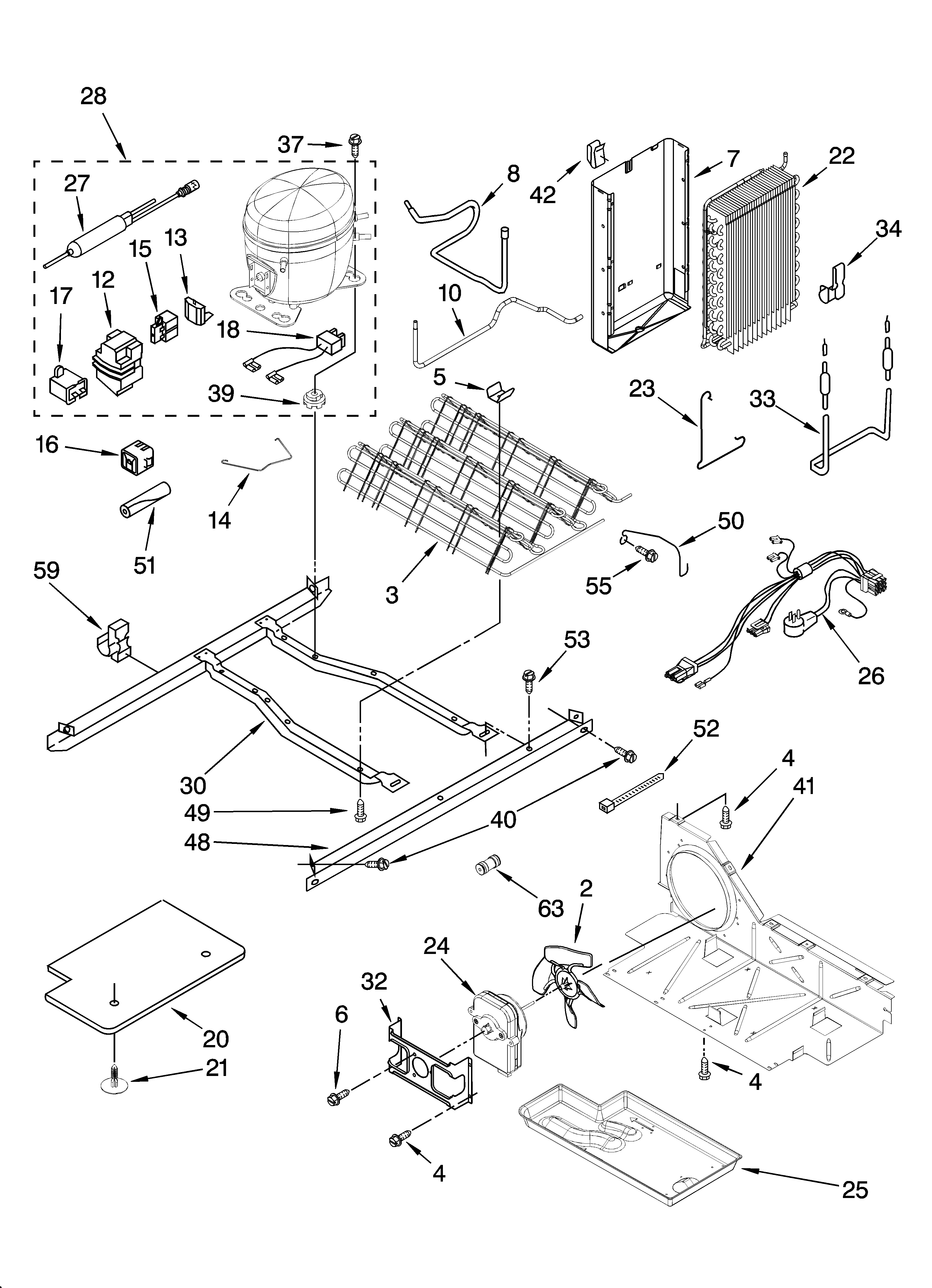 Kenmore 10656793600 unit parts diagram
