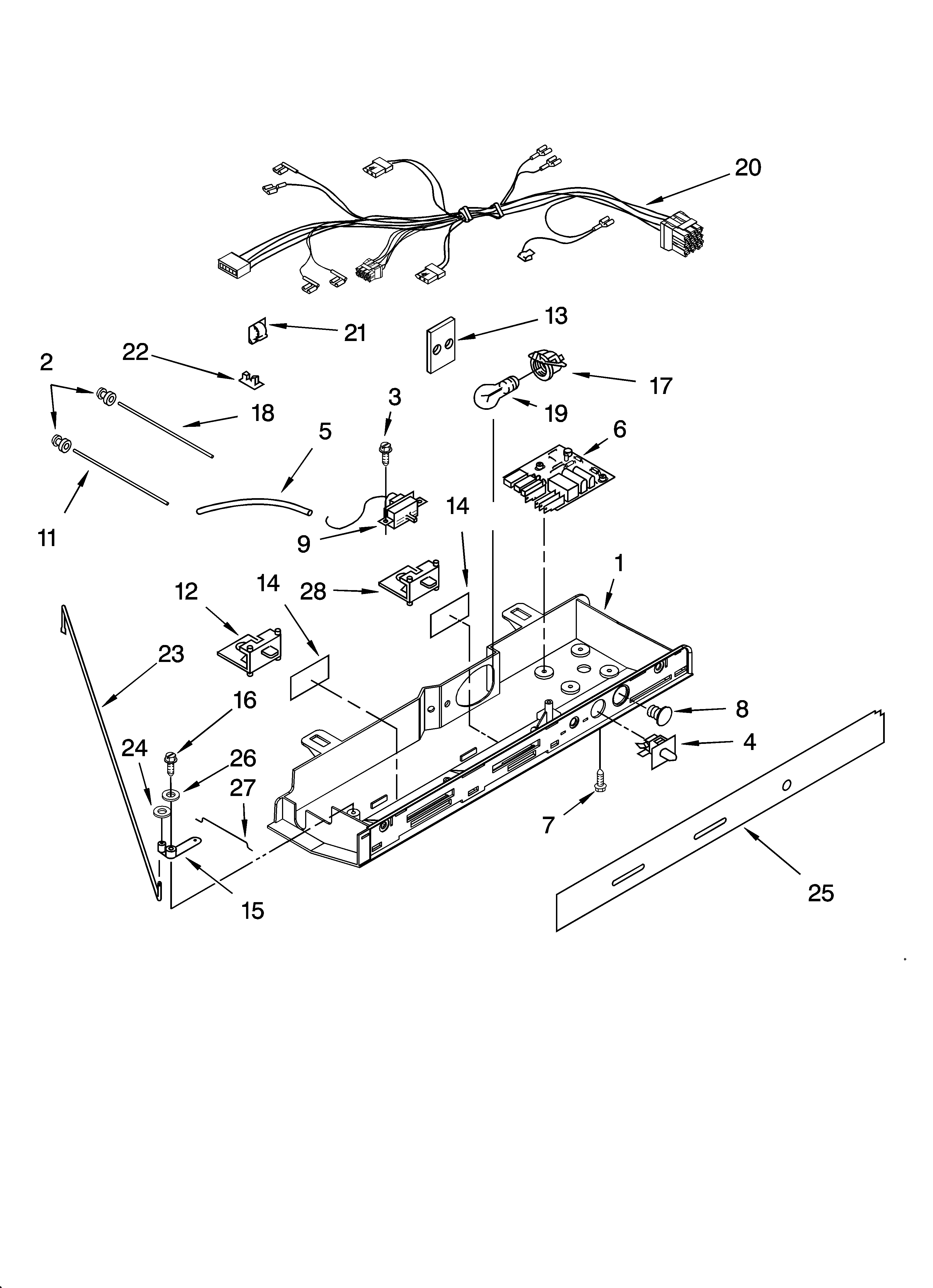 Kenmore 10657066600 control parts diagram