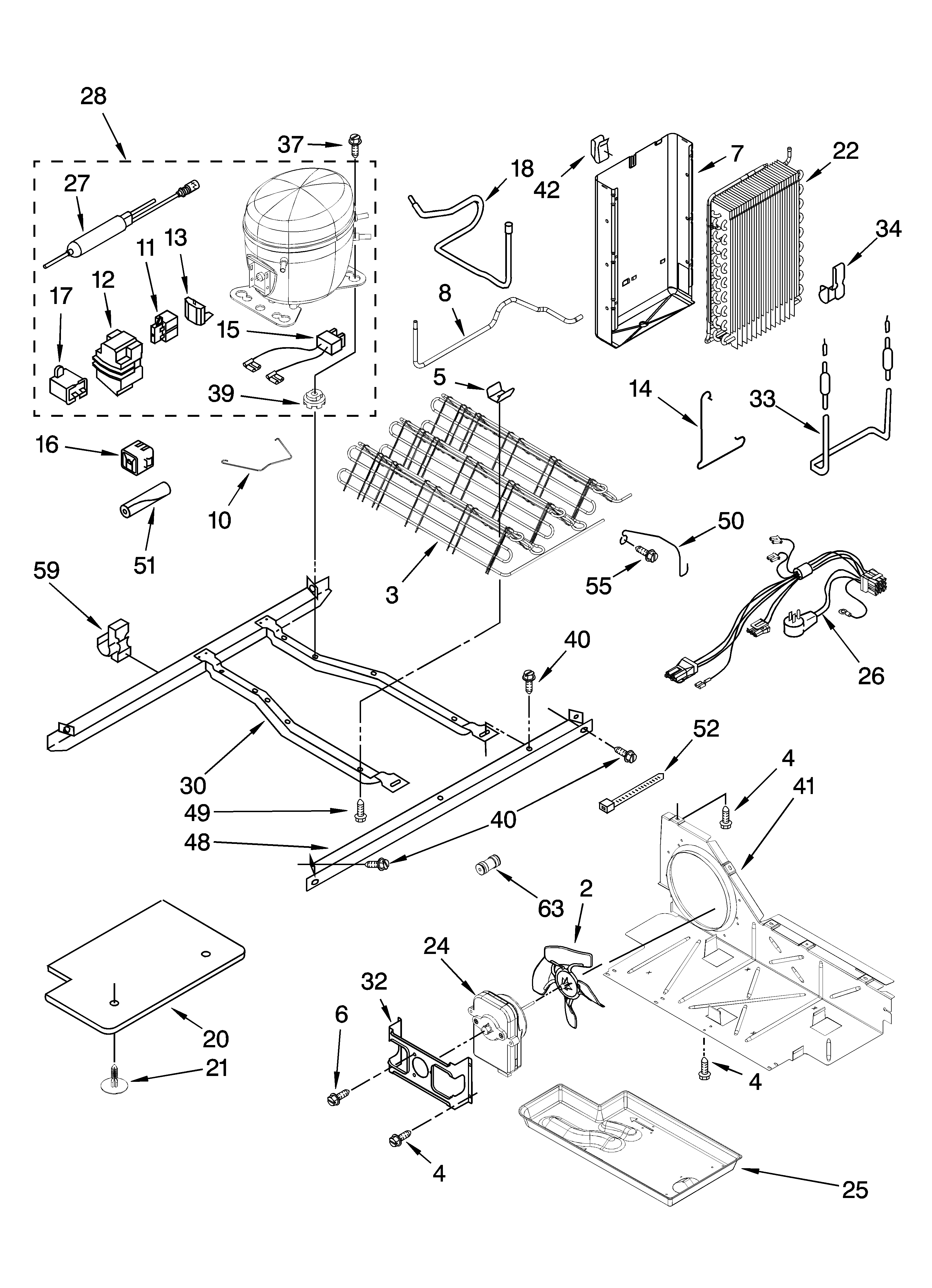 Kenmore 10657202600 unit parts diagram