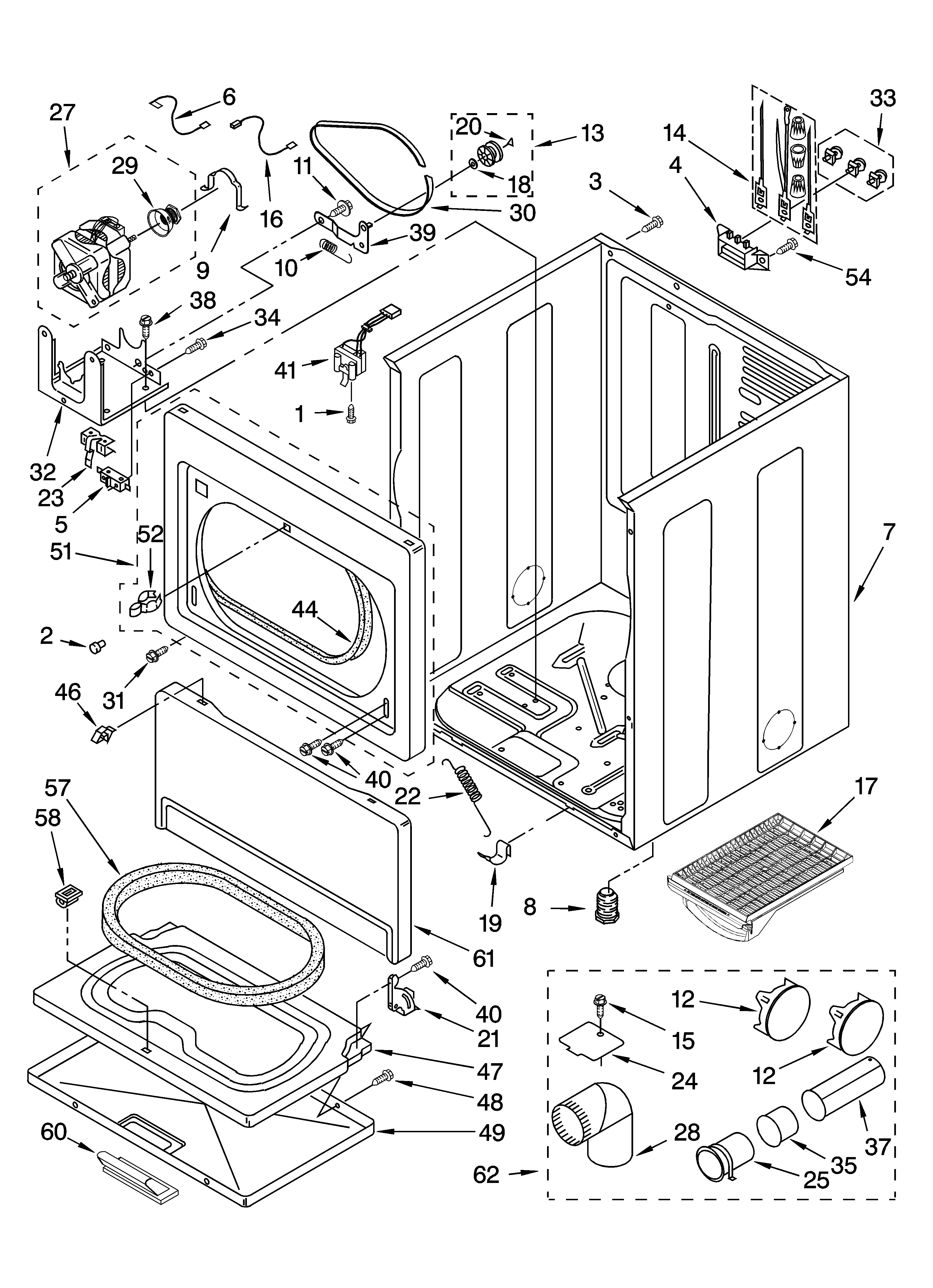 Kenmore Elite 11066924501 cabinet parts diagram