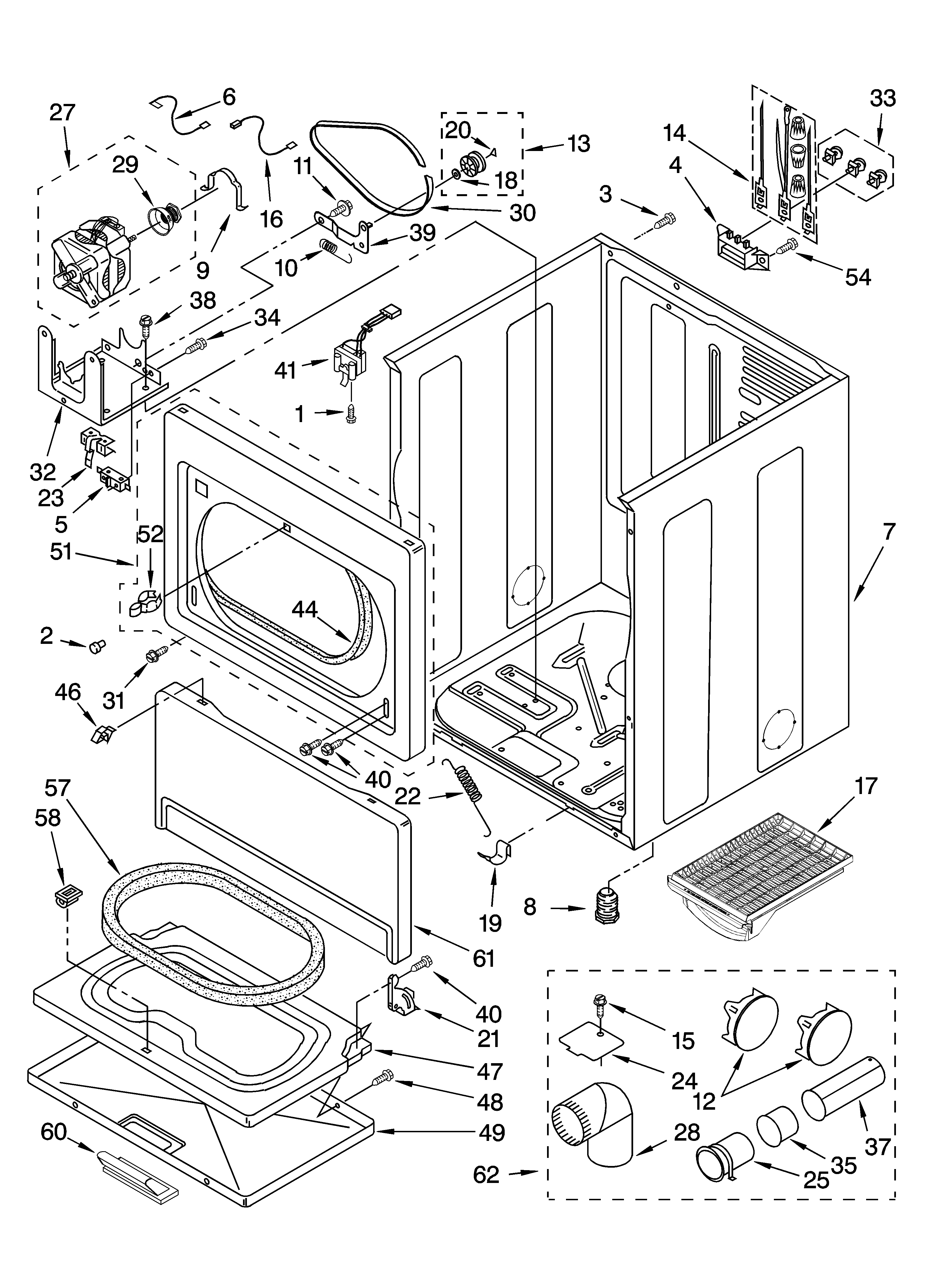 Kenmore Elite 11066942501 cabinet parts diagram