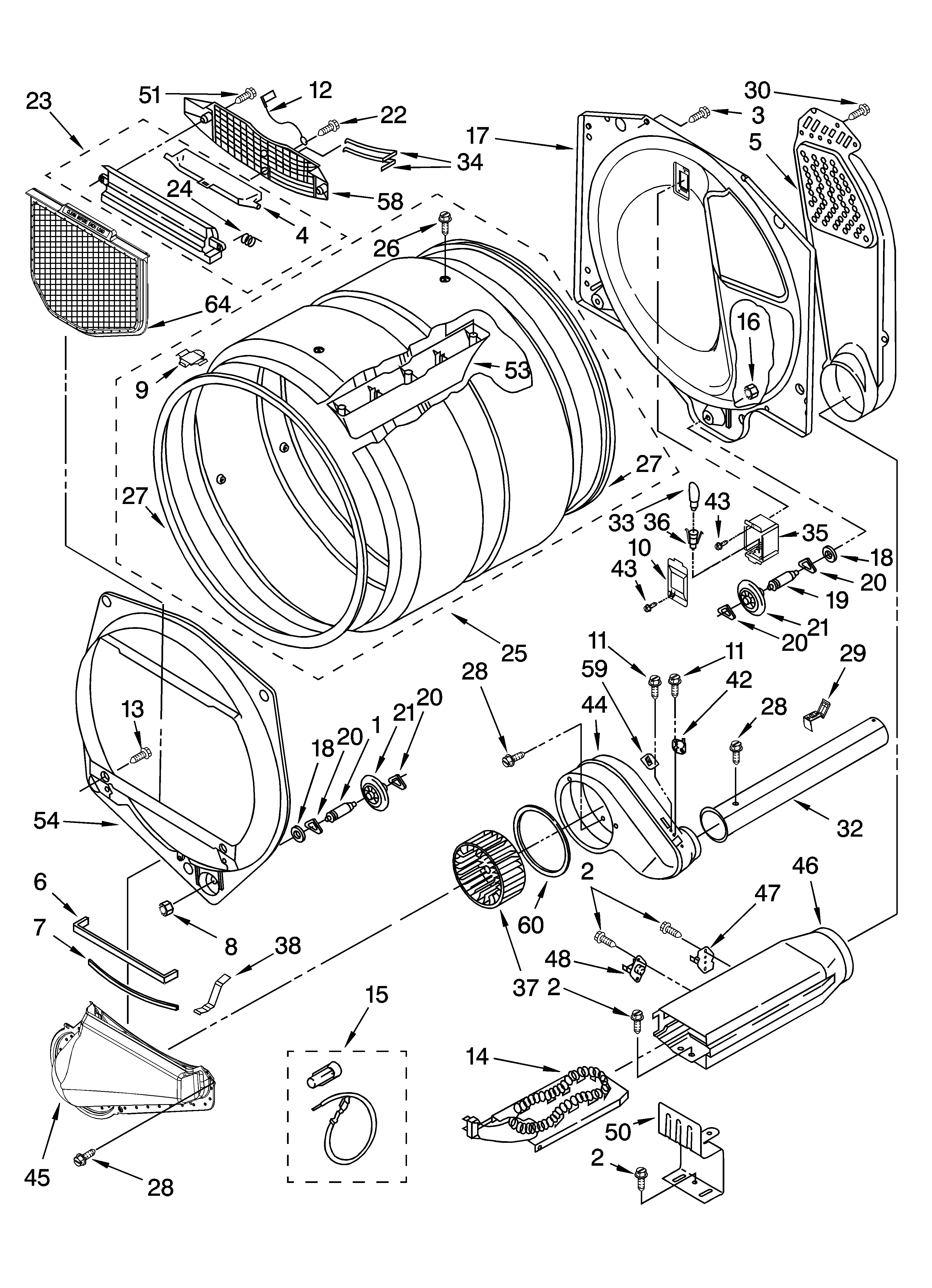Kenmore 11066972501 bulkhead parts, optional parts (not included) diagram