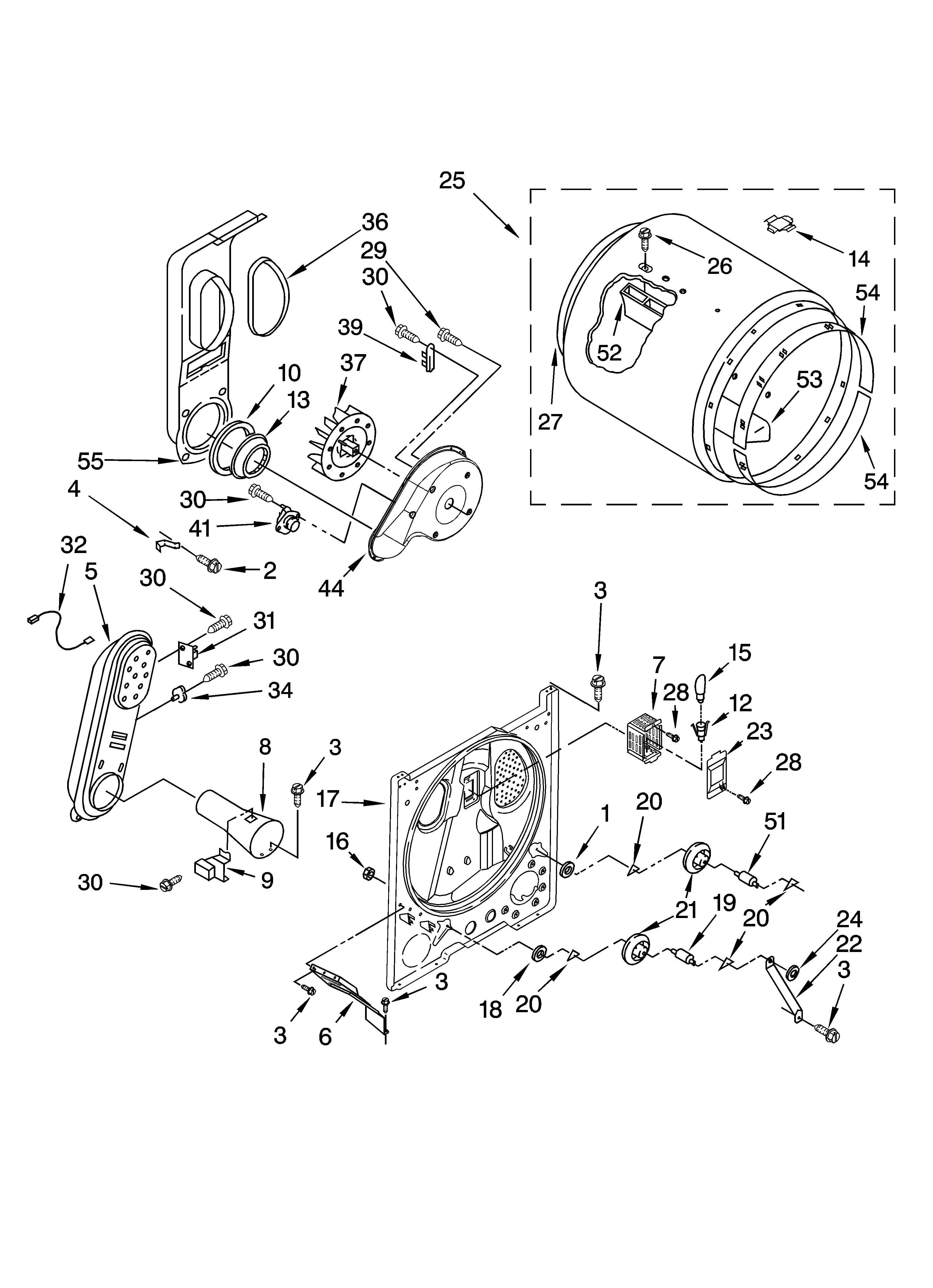 Kenmore 11076742501 bulkhead parts diagram