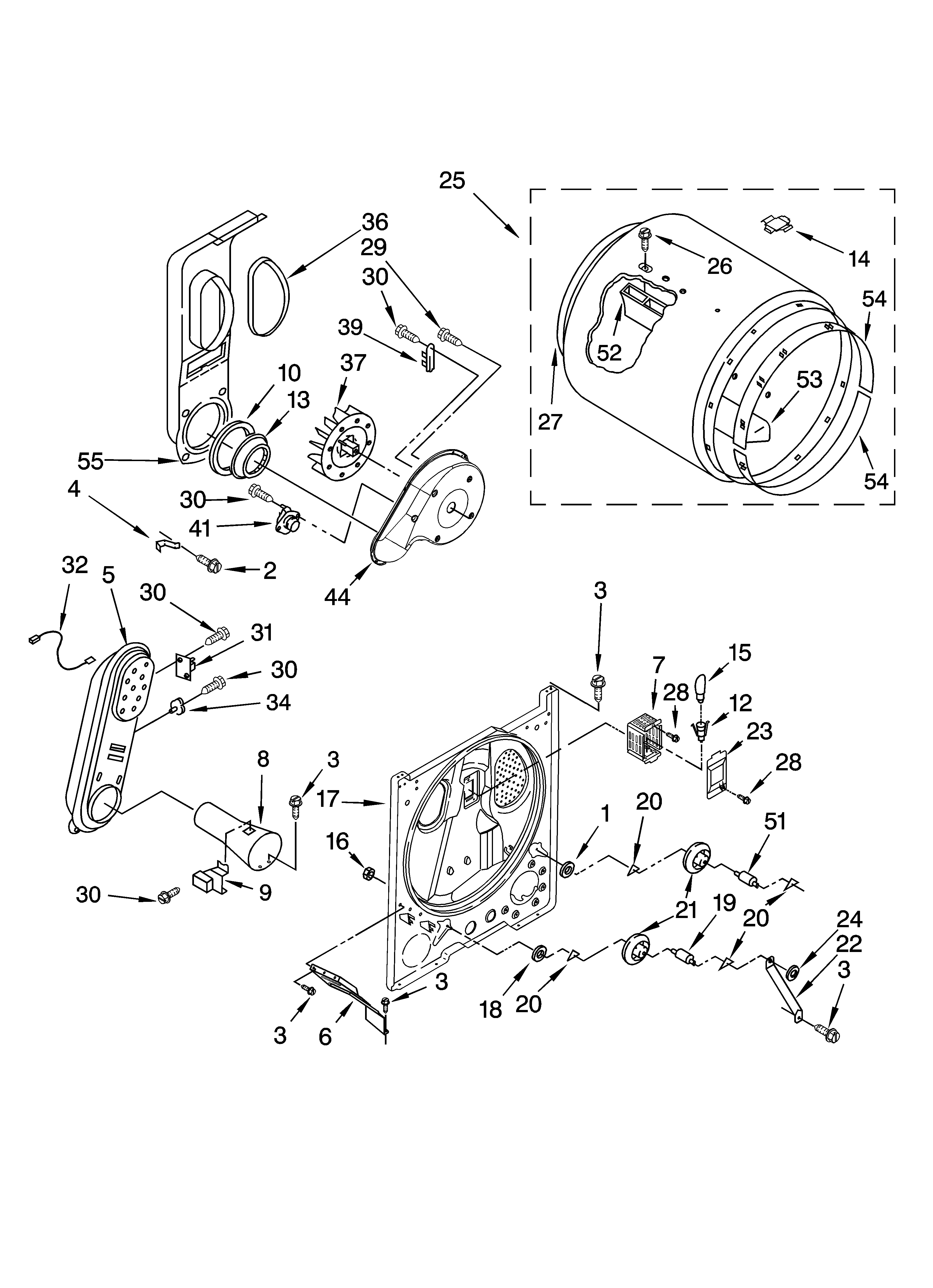 Kenmore 11076752501 bulkhead parts diagram