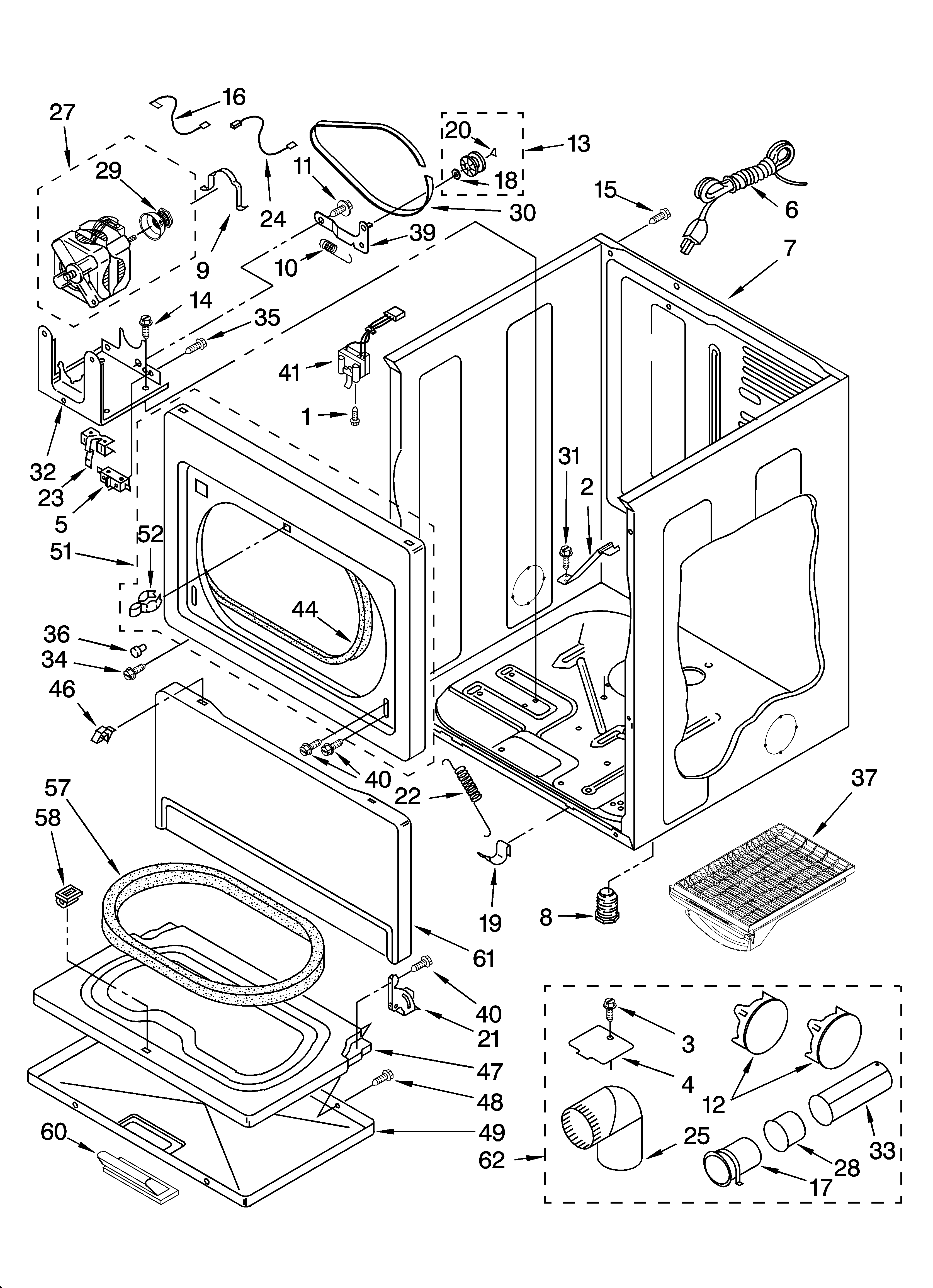 Kenmore Elite 11076944502 cabinet parts diagram