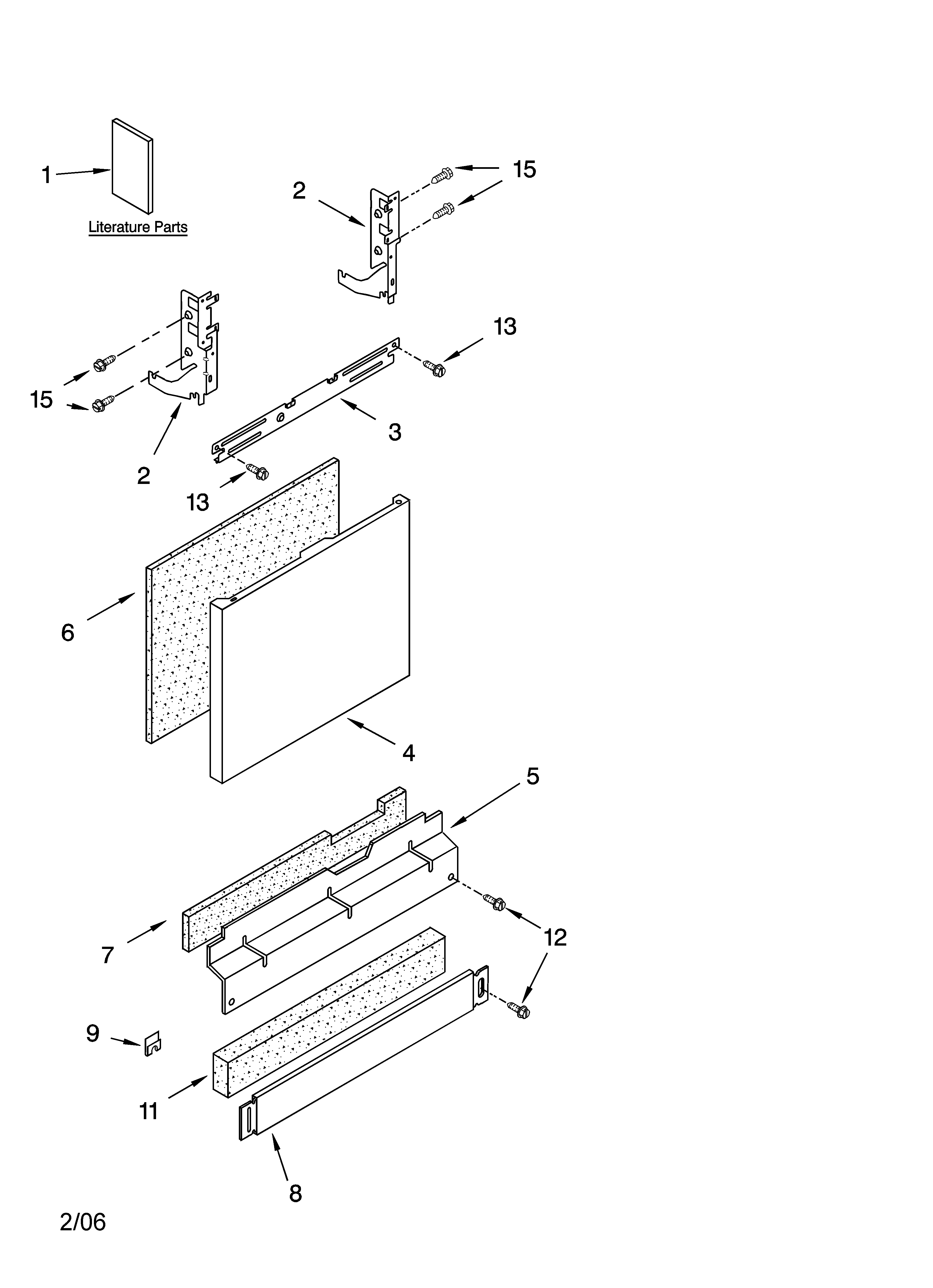 Kenmore Elite 66513764K600 door and panel parts diagram