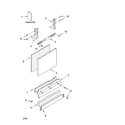 Kenmore Elite 66513764K600 door and panel parts diagram