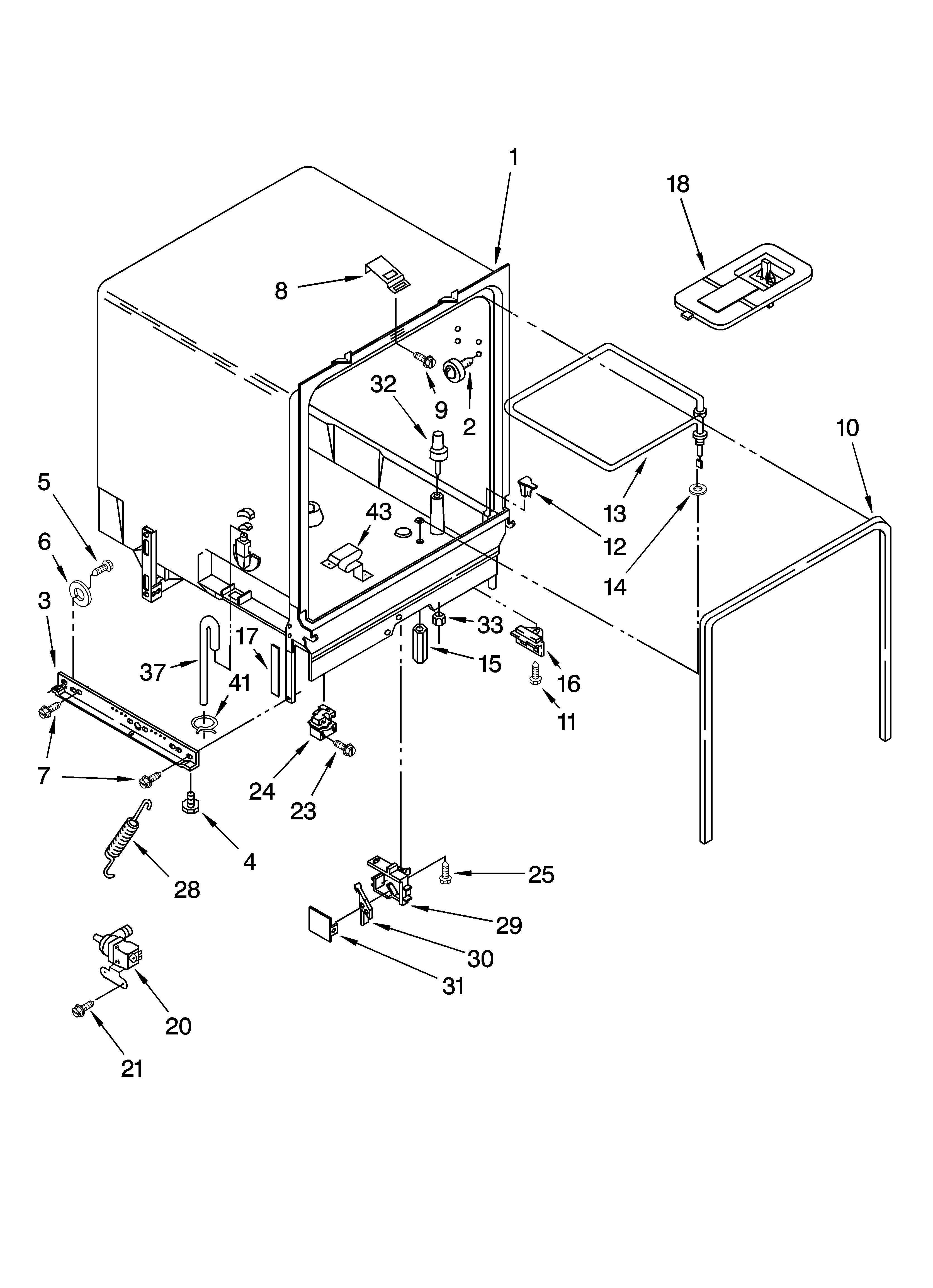 Kenmore 66517702K600 tub assembly parts diagram