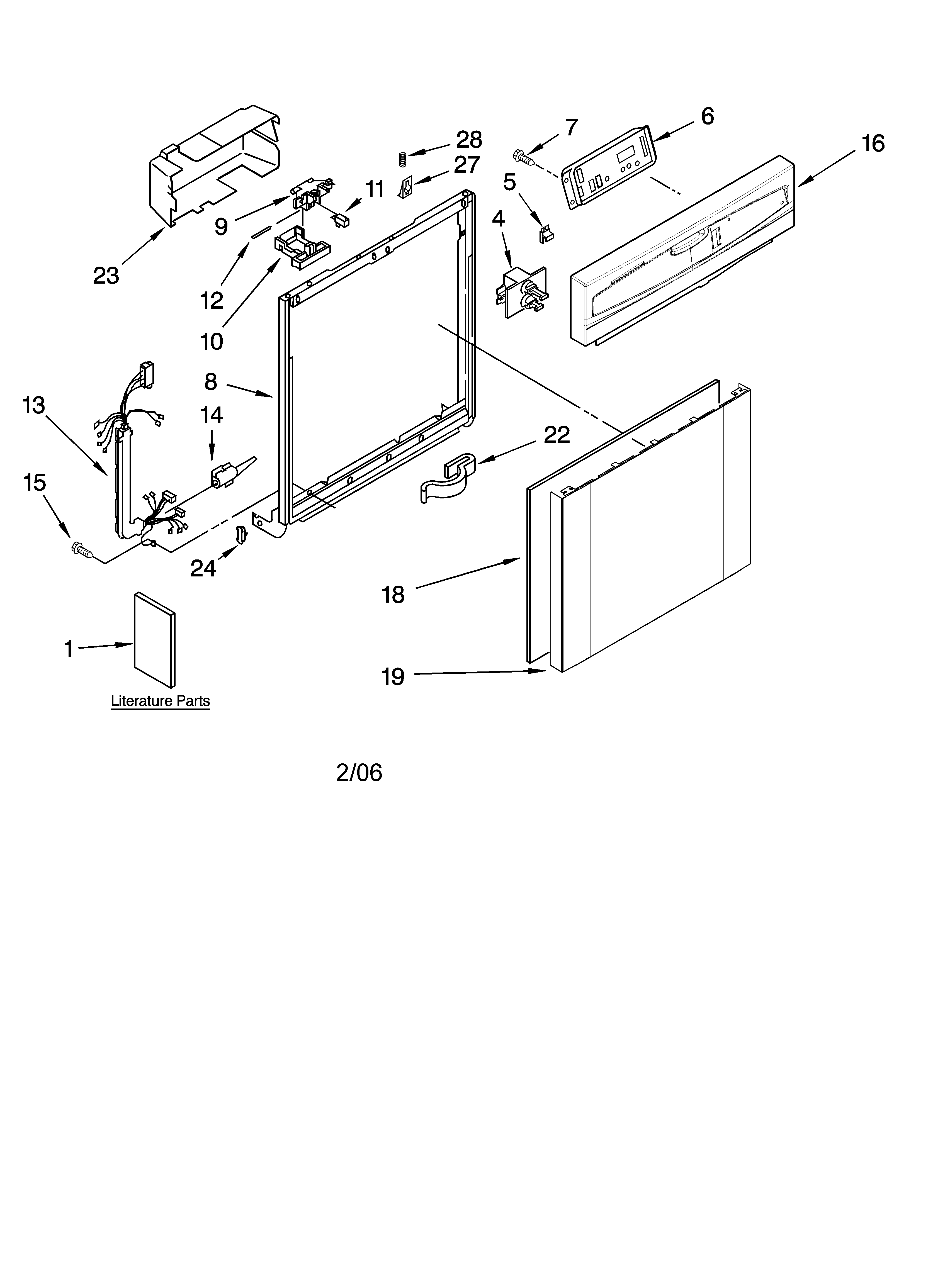 Kenmore 66517769K600 frame and console parts diagram