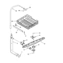 Kenmore 66517769K600 upper dishrack and water feed parts diagram