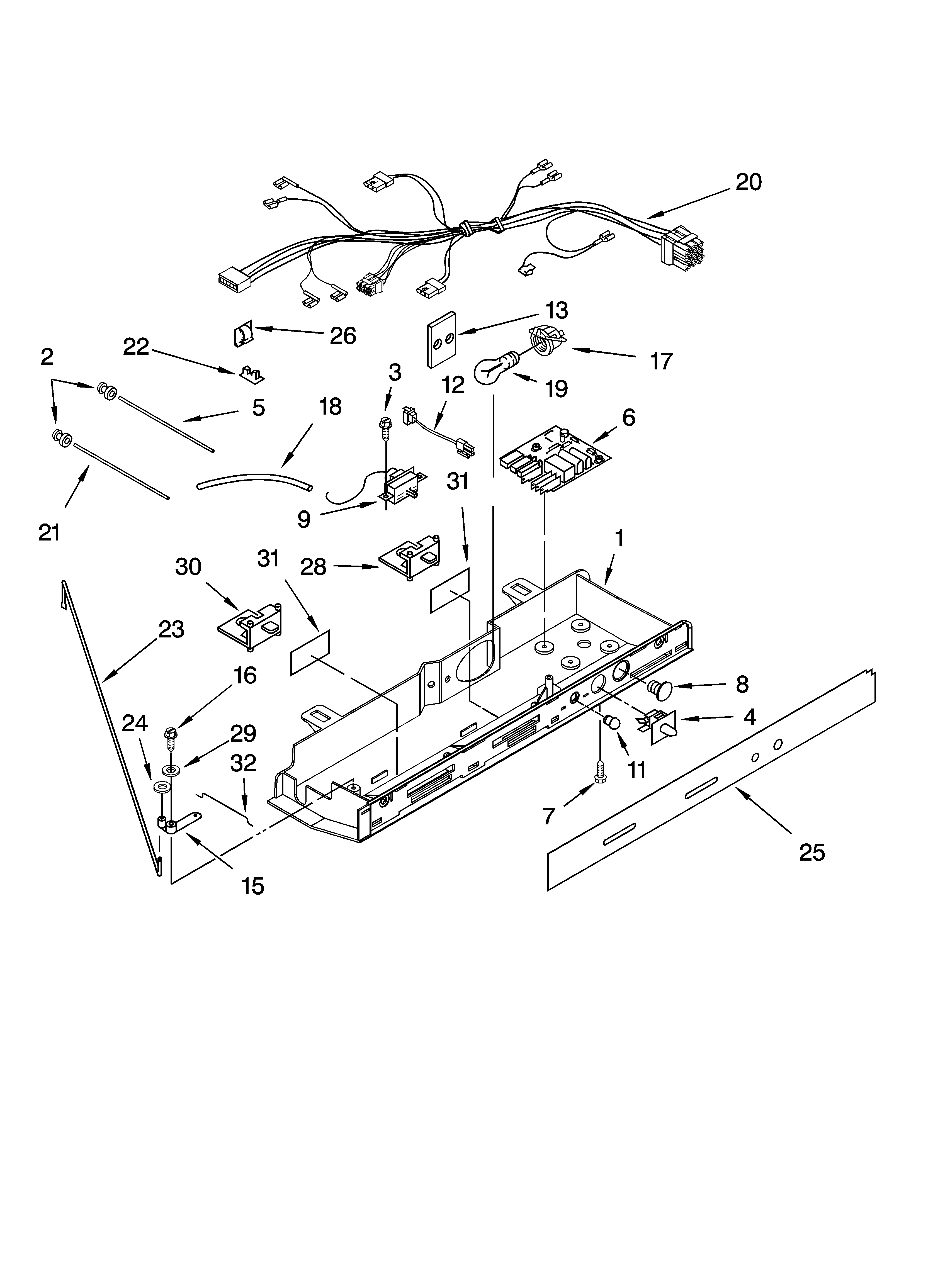 Kenmore 10656936600 control parts diagram