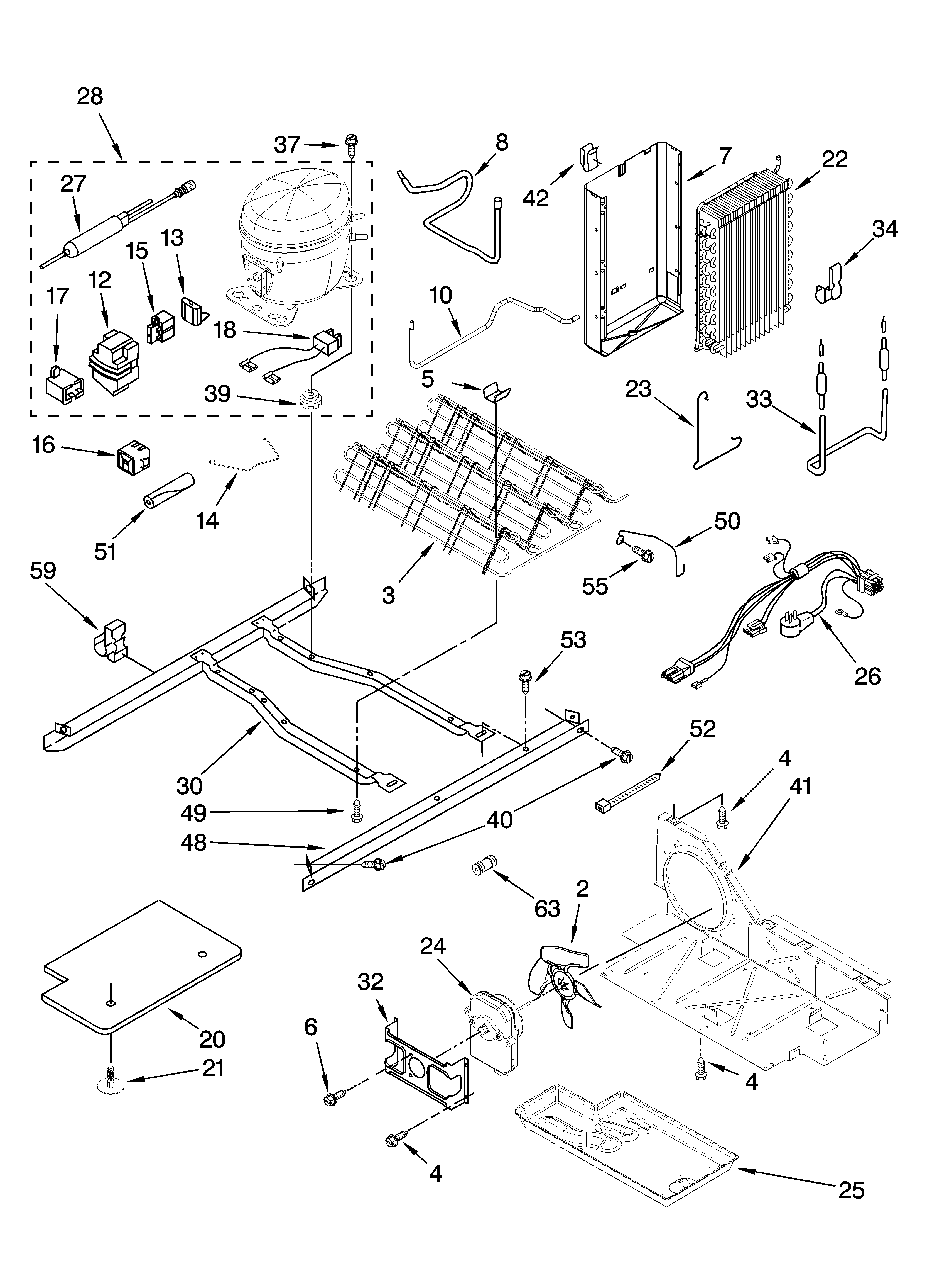 Kenmore 10656936600 unit parts diagram
