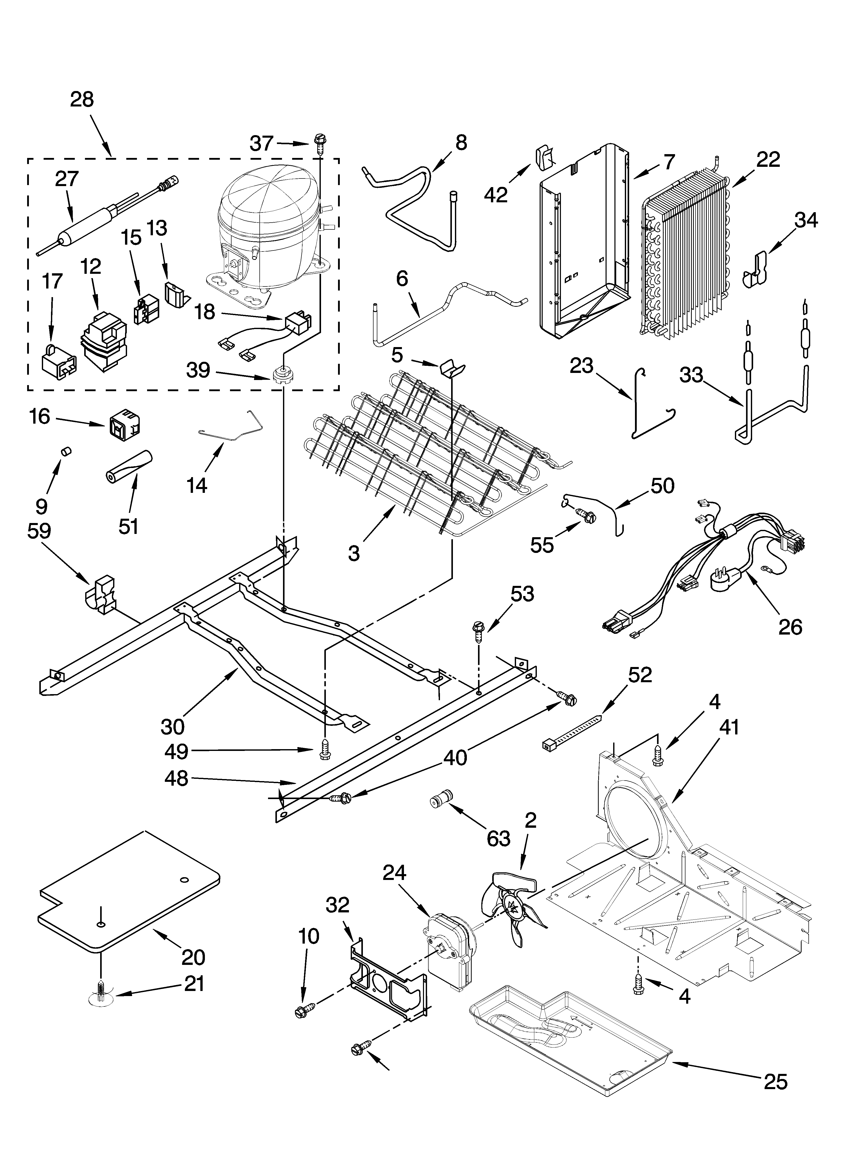 Kenmore 10657032600 unit parts diagram