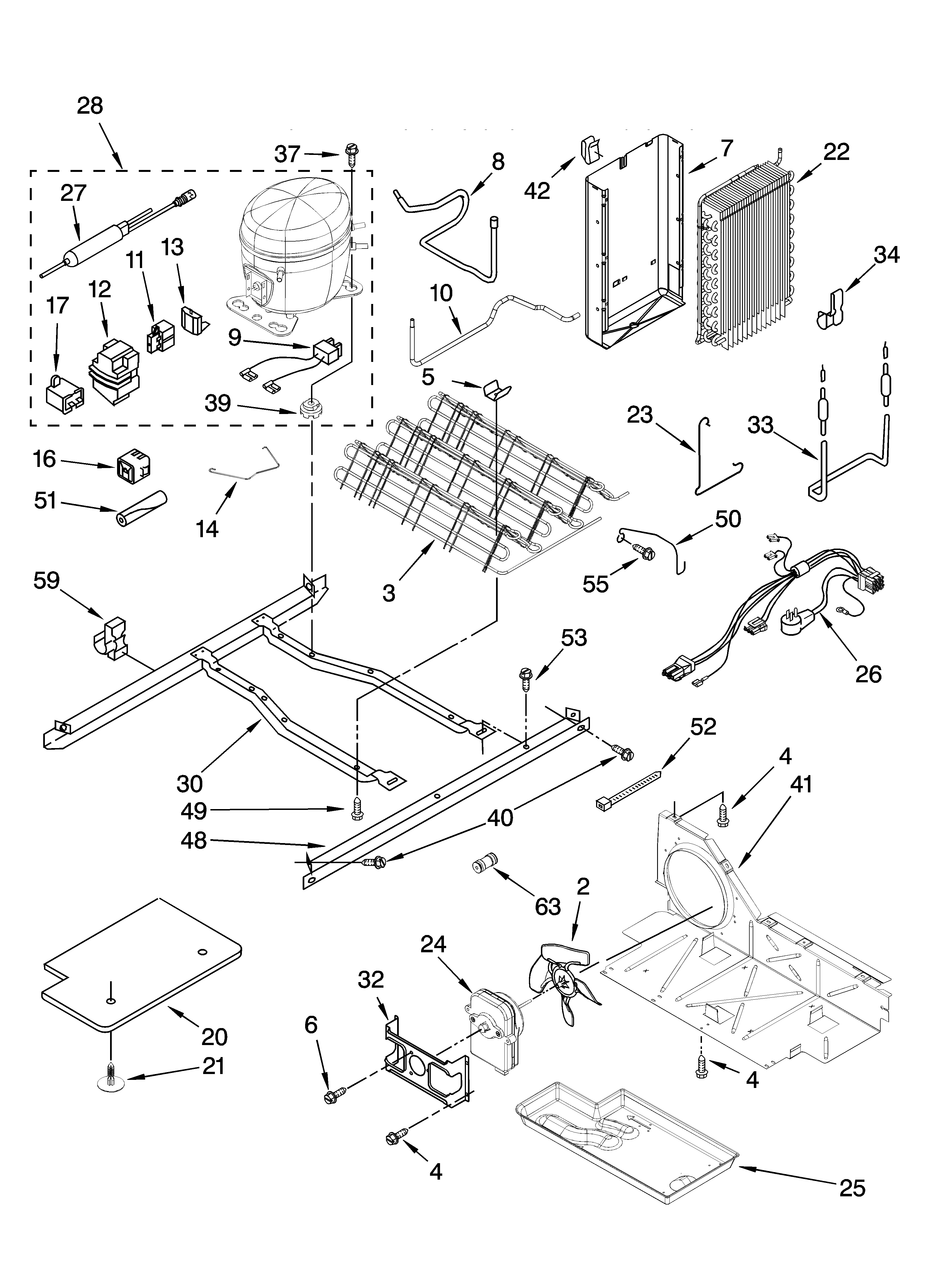 Kenmore 10657402600 unit parts diagram