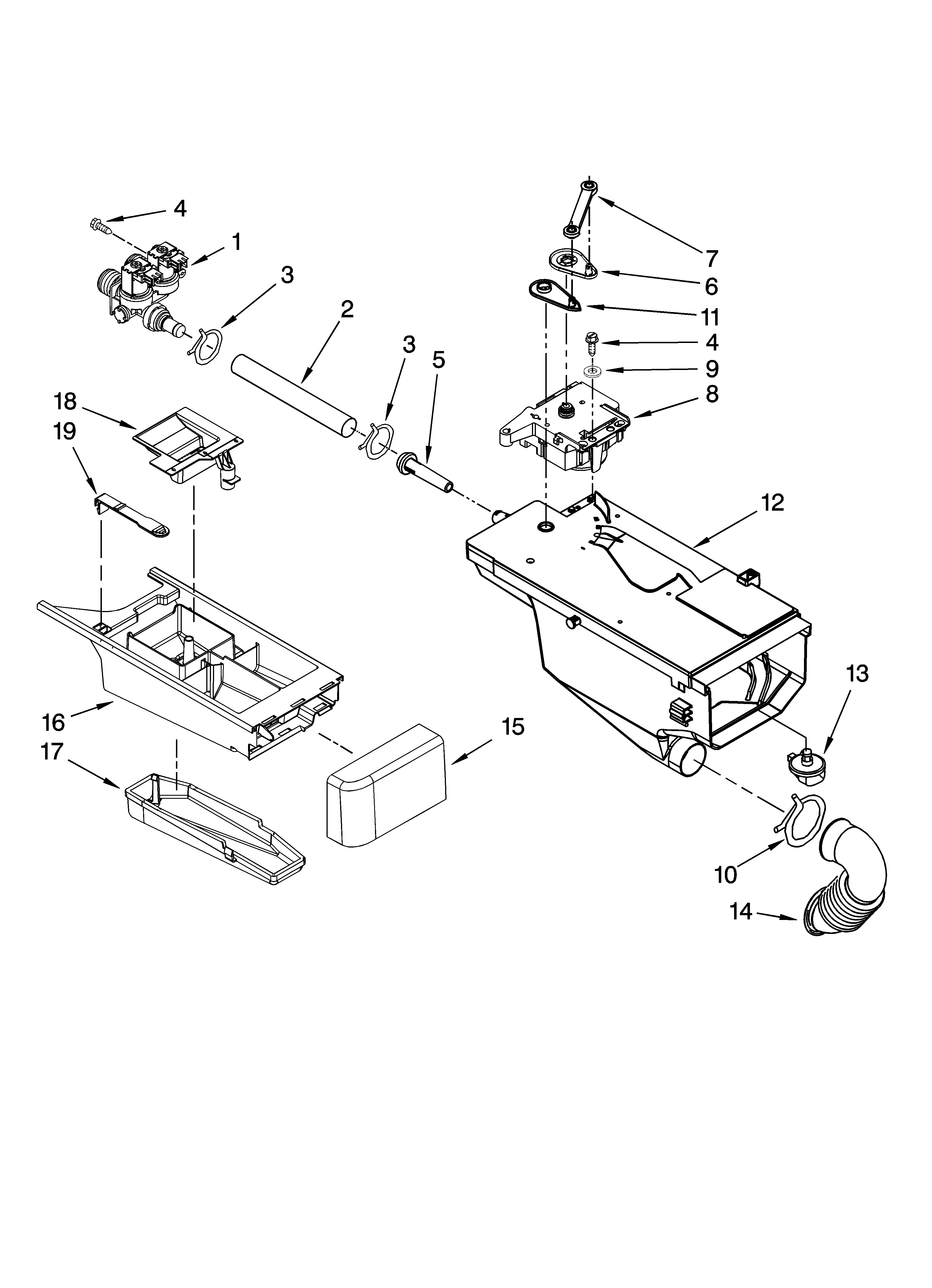 Kenmore 11047532600 dispenser parts diagram