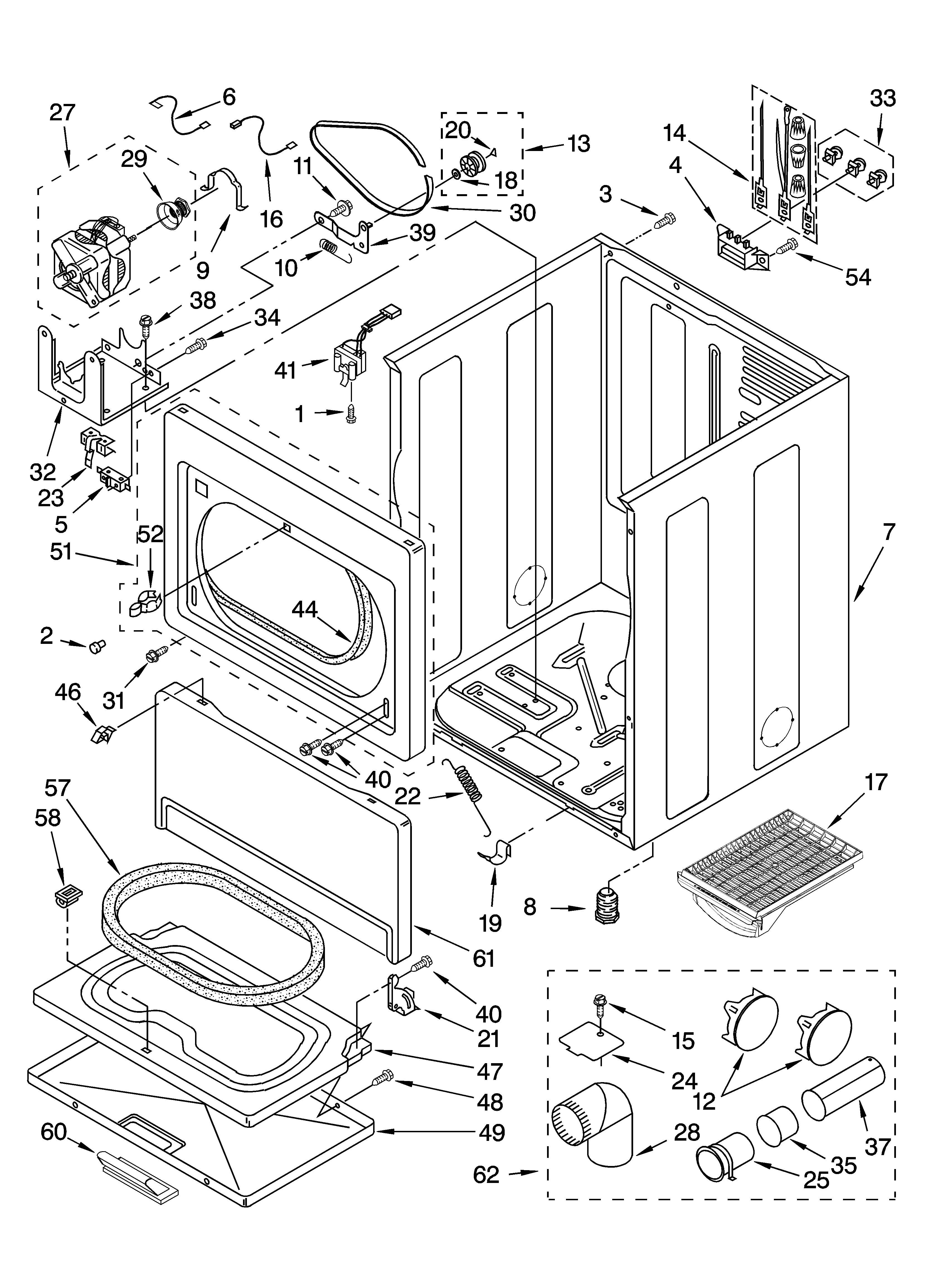 Kenmore Elite 11066962501 cabinet parts diagram