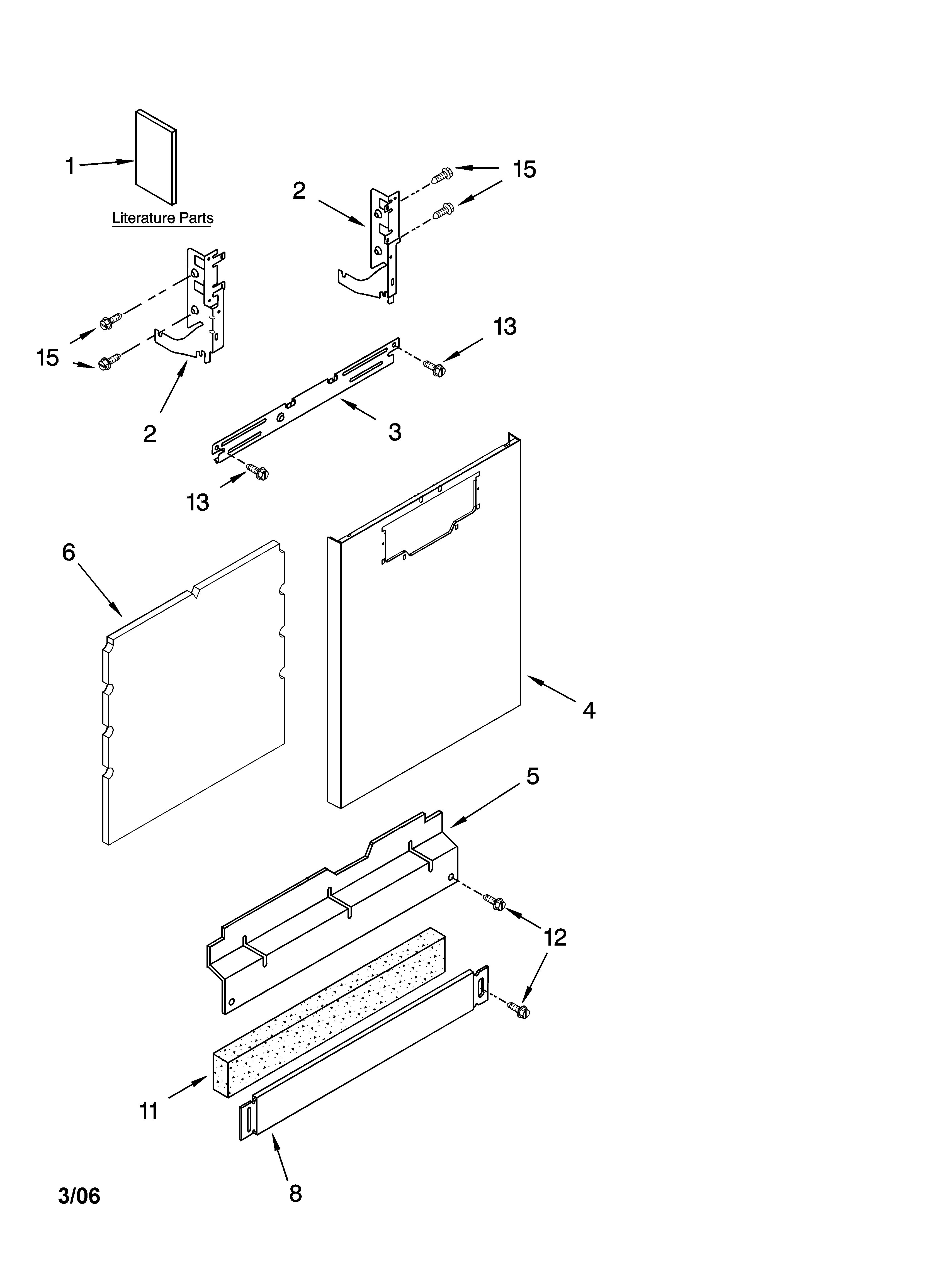 Kenmore Elite 66513783K600 door and panel parts diagram