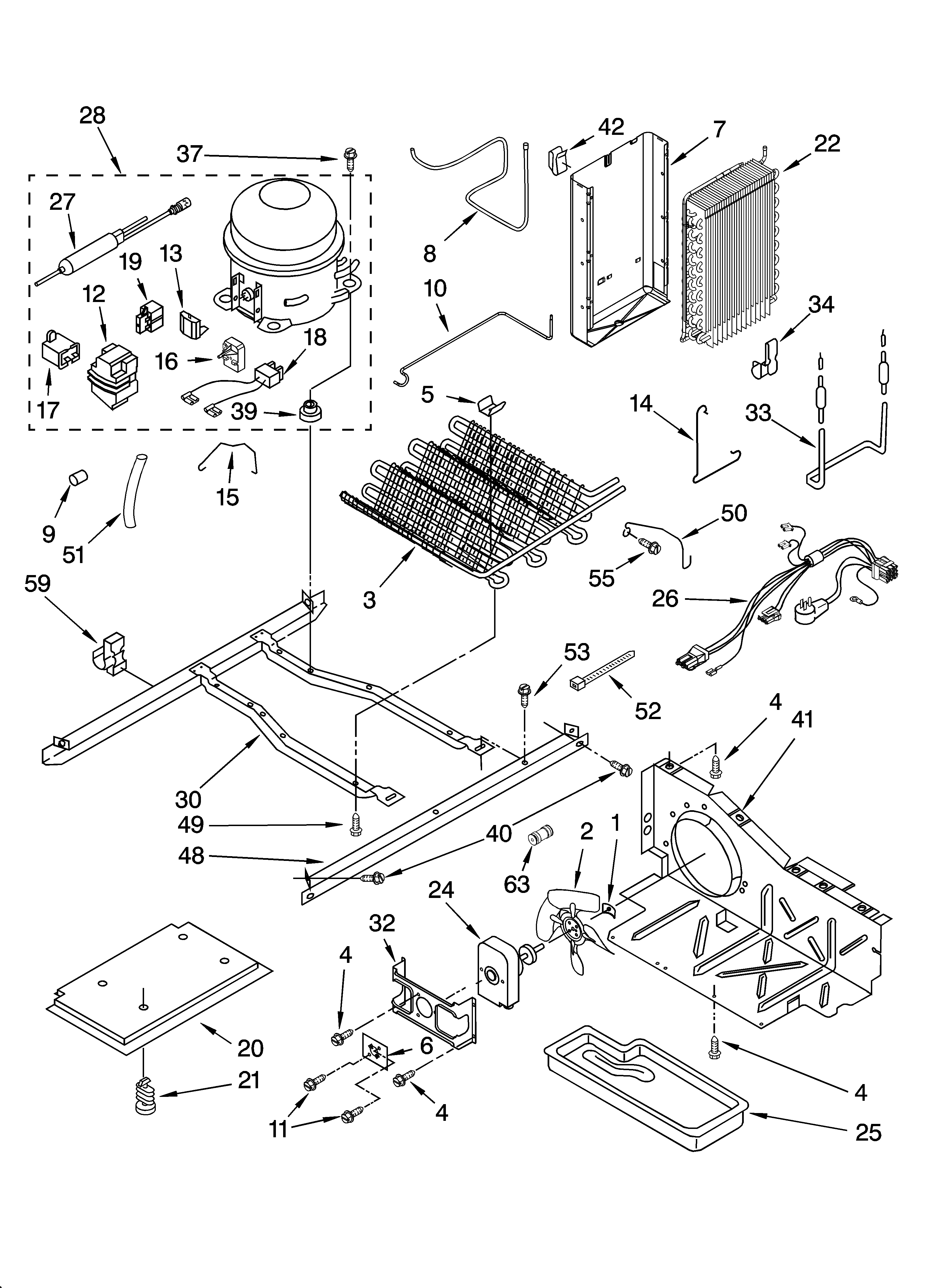 Kenmore 10656382500 unit parts diagram