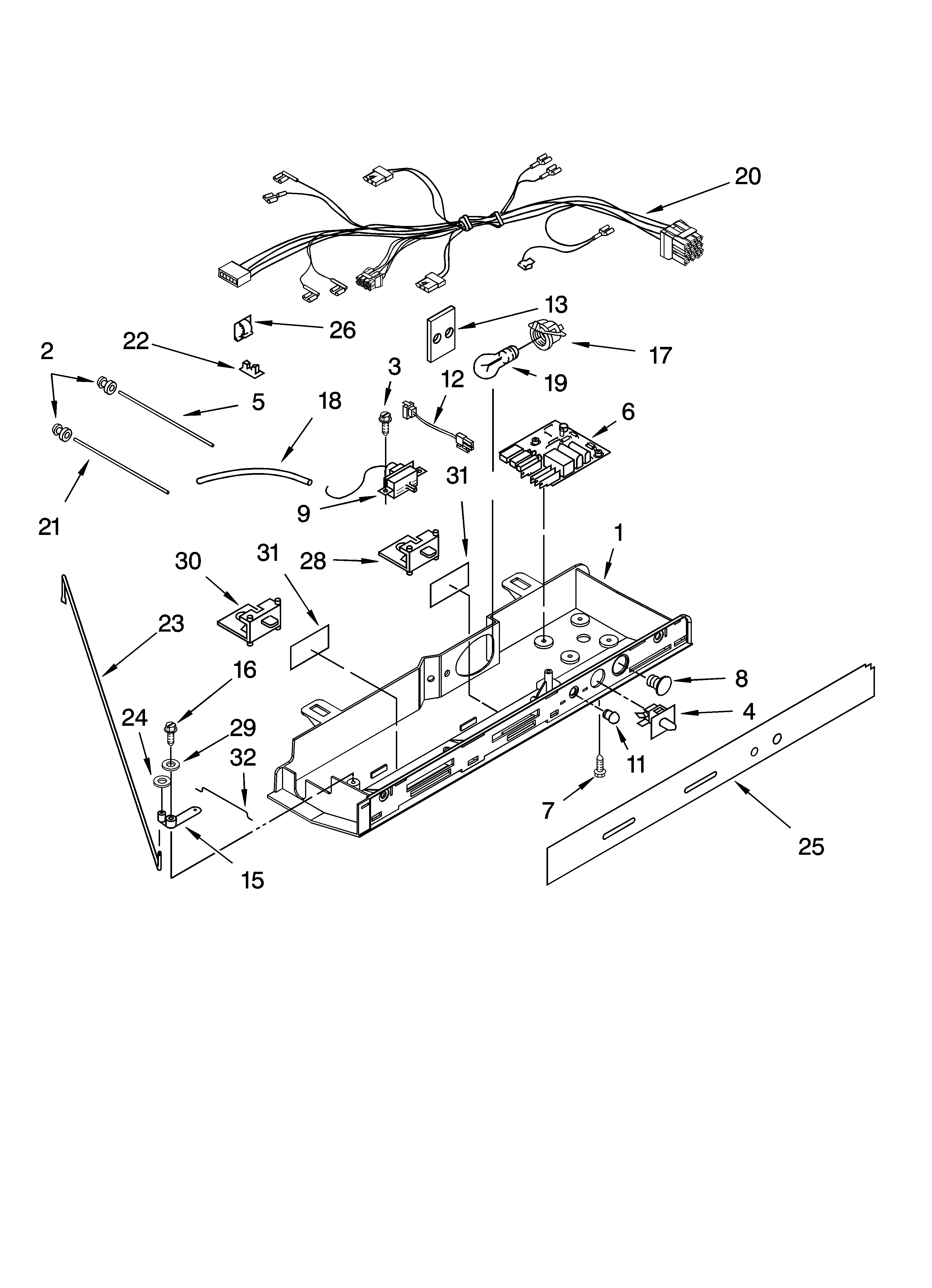 Kenmore 10656723600 control parts diagram