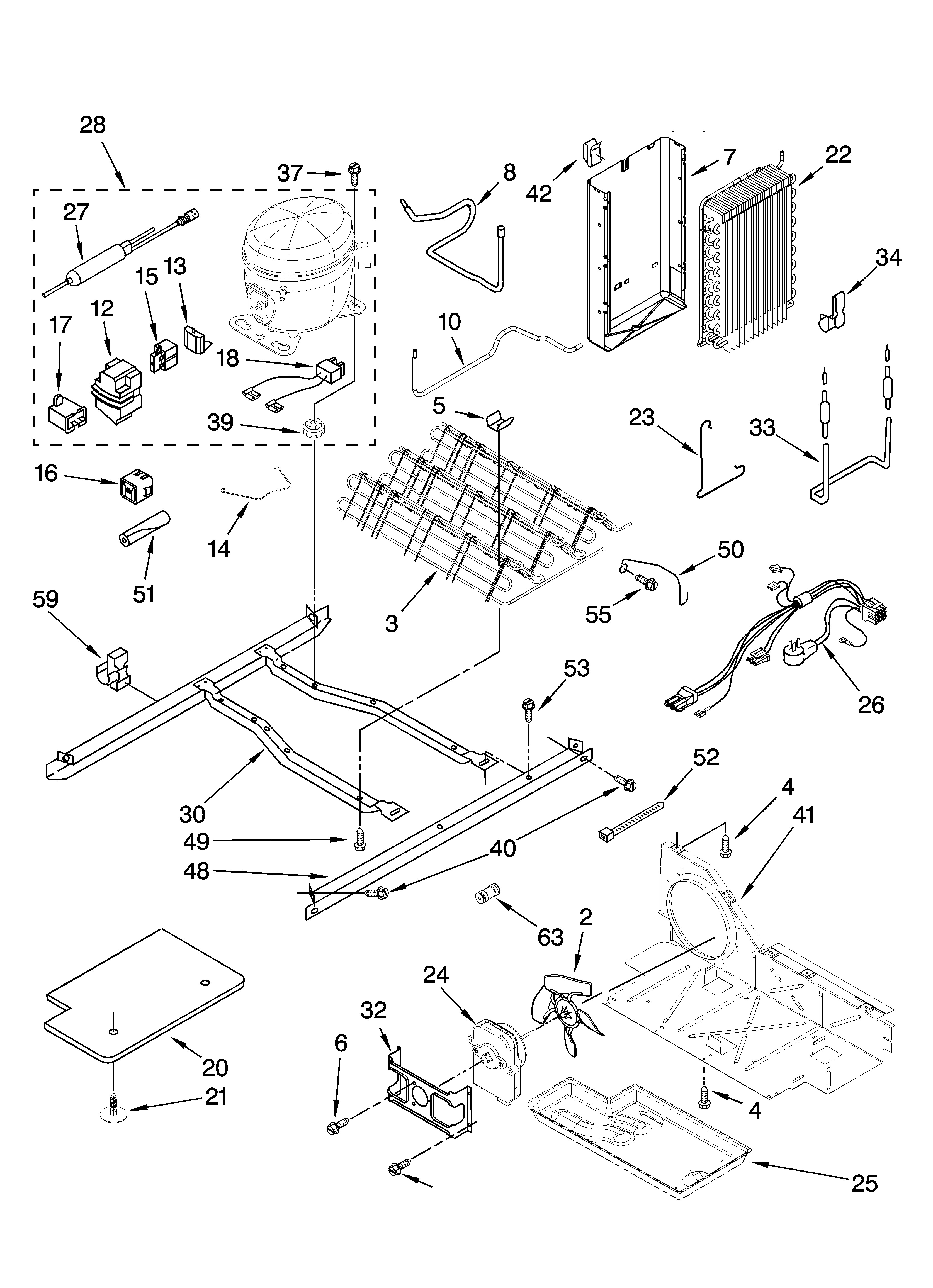 Kenmore 10656723600 unit parts diagram