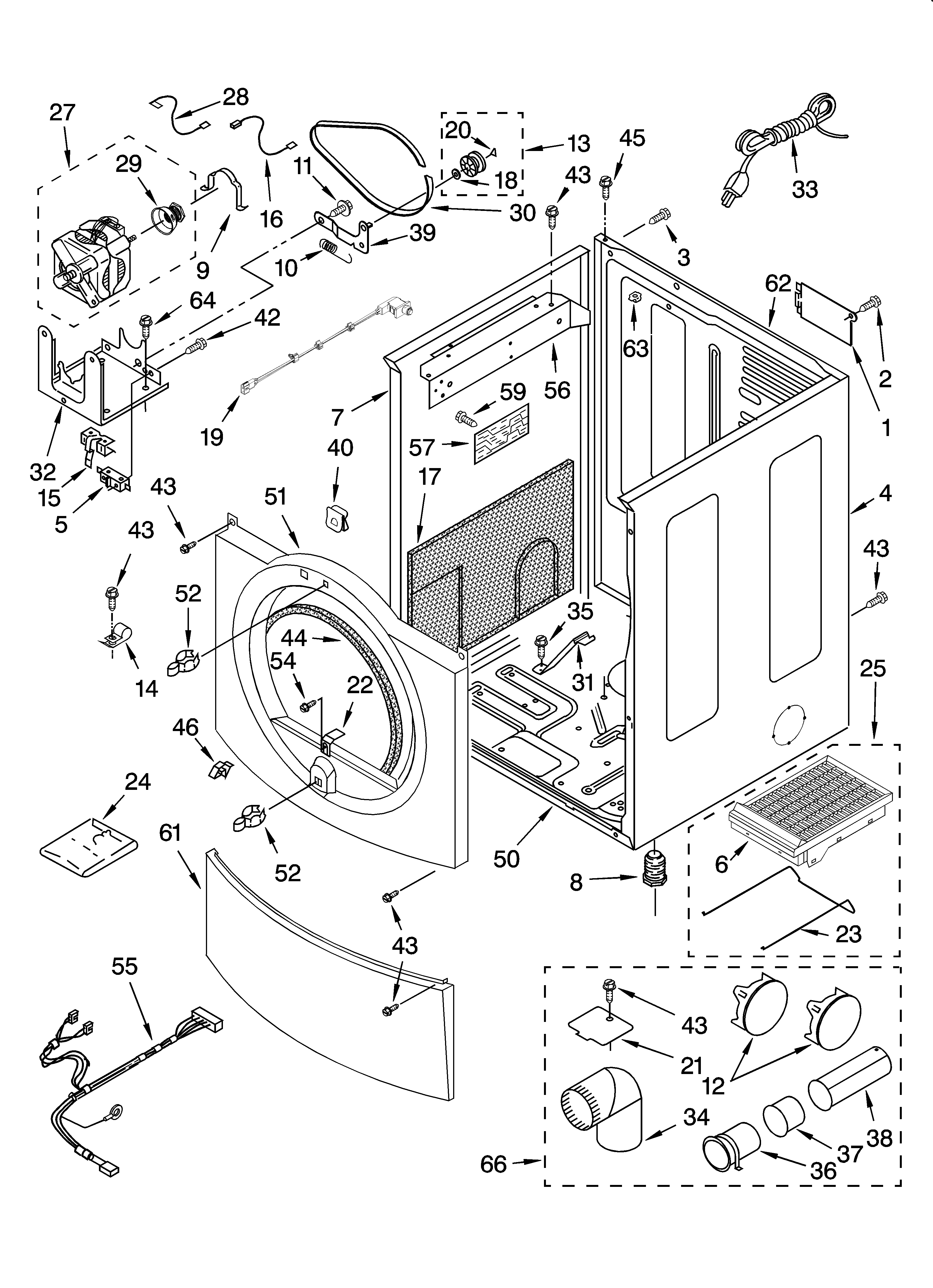 Kenmore 11095874402 cabinet parts diagram