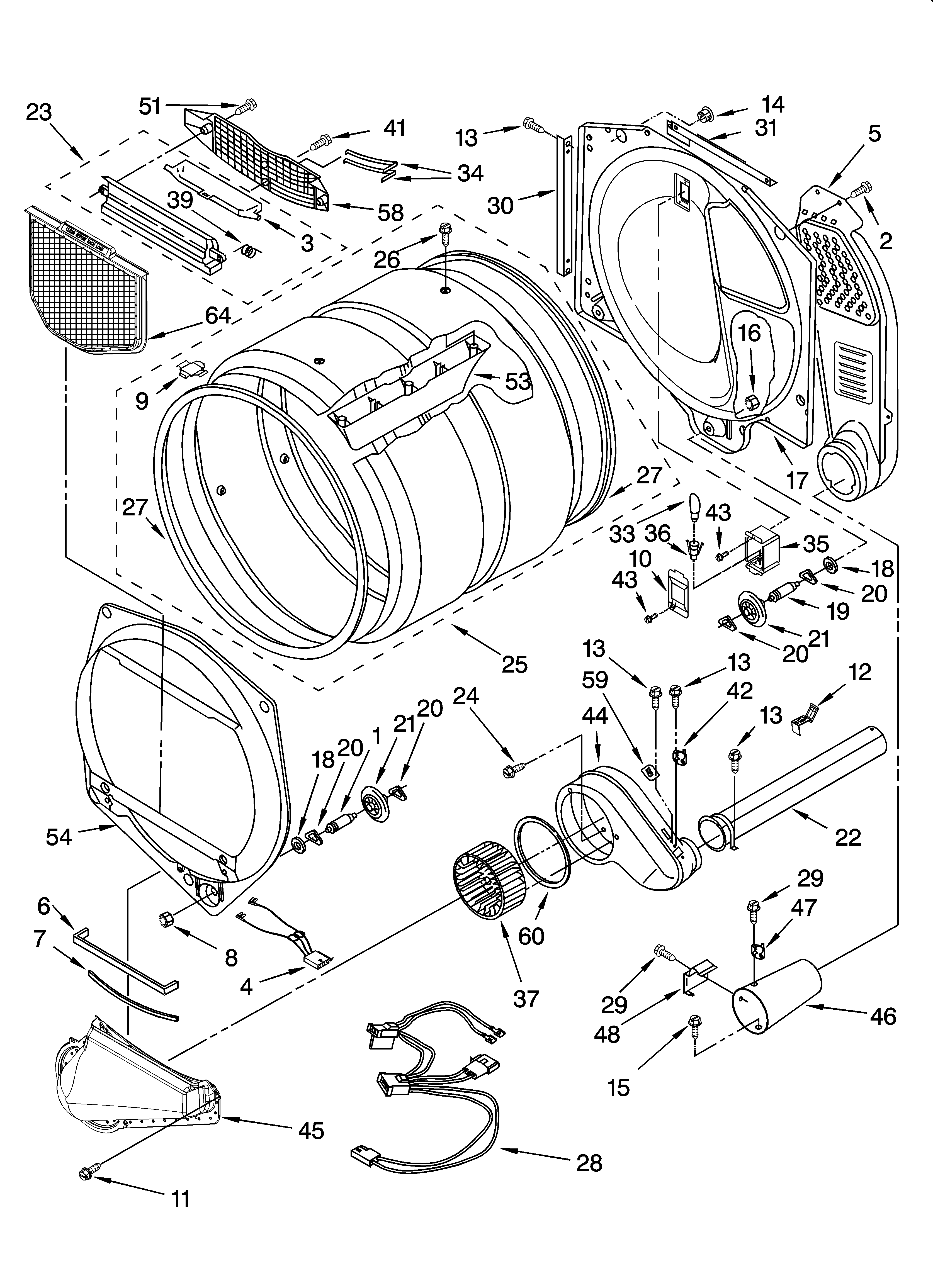 Kenmore 11095874402 bulkhead parts diagram