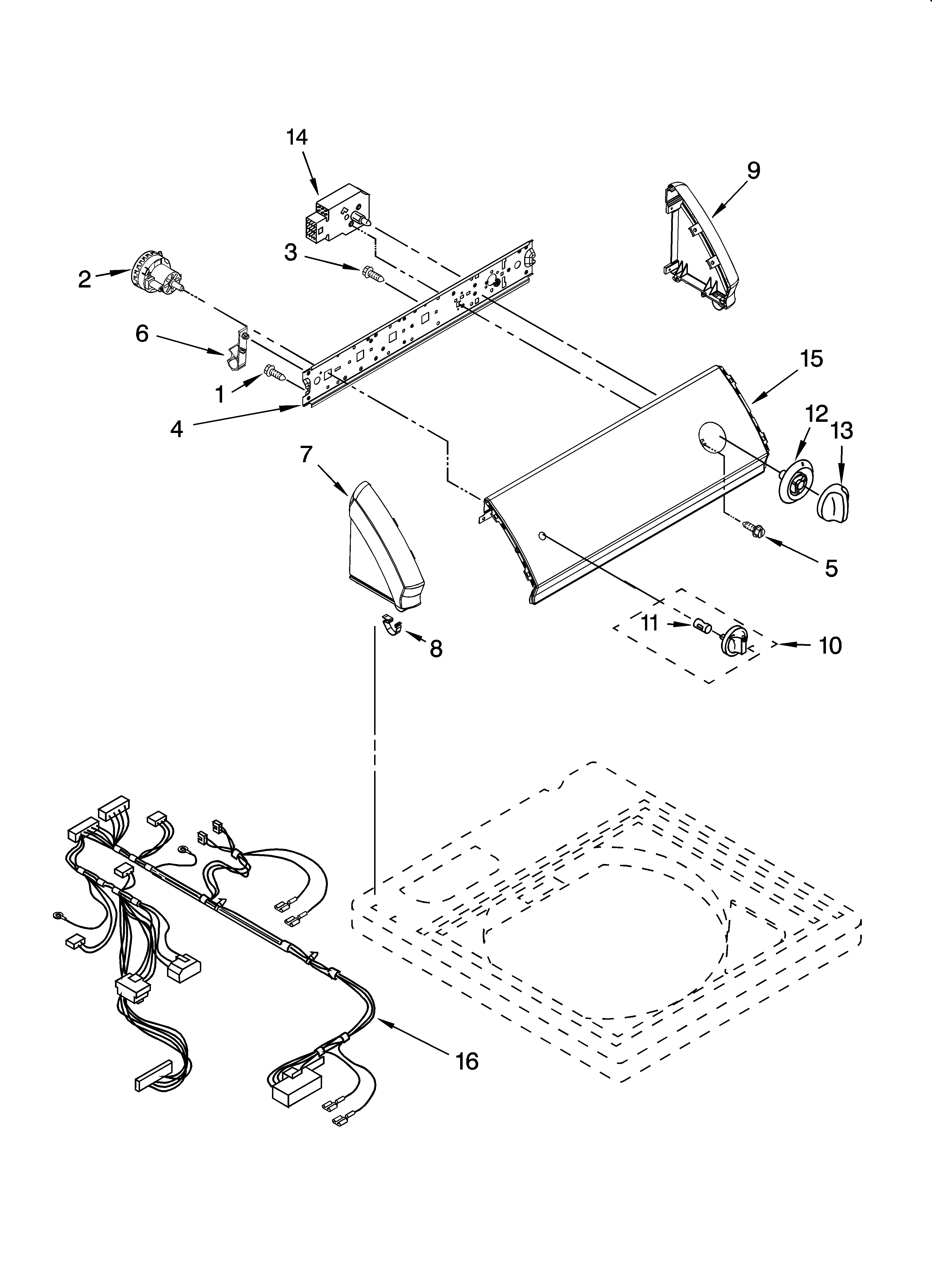 Kenmore 11027322600 control panel parts diagram