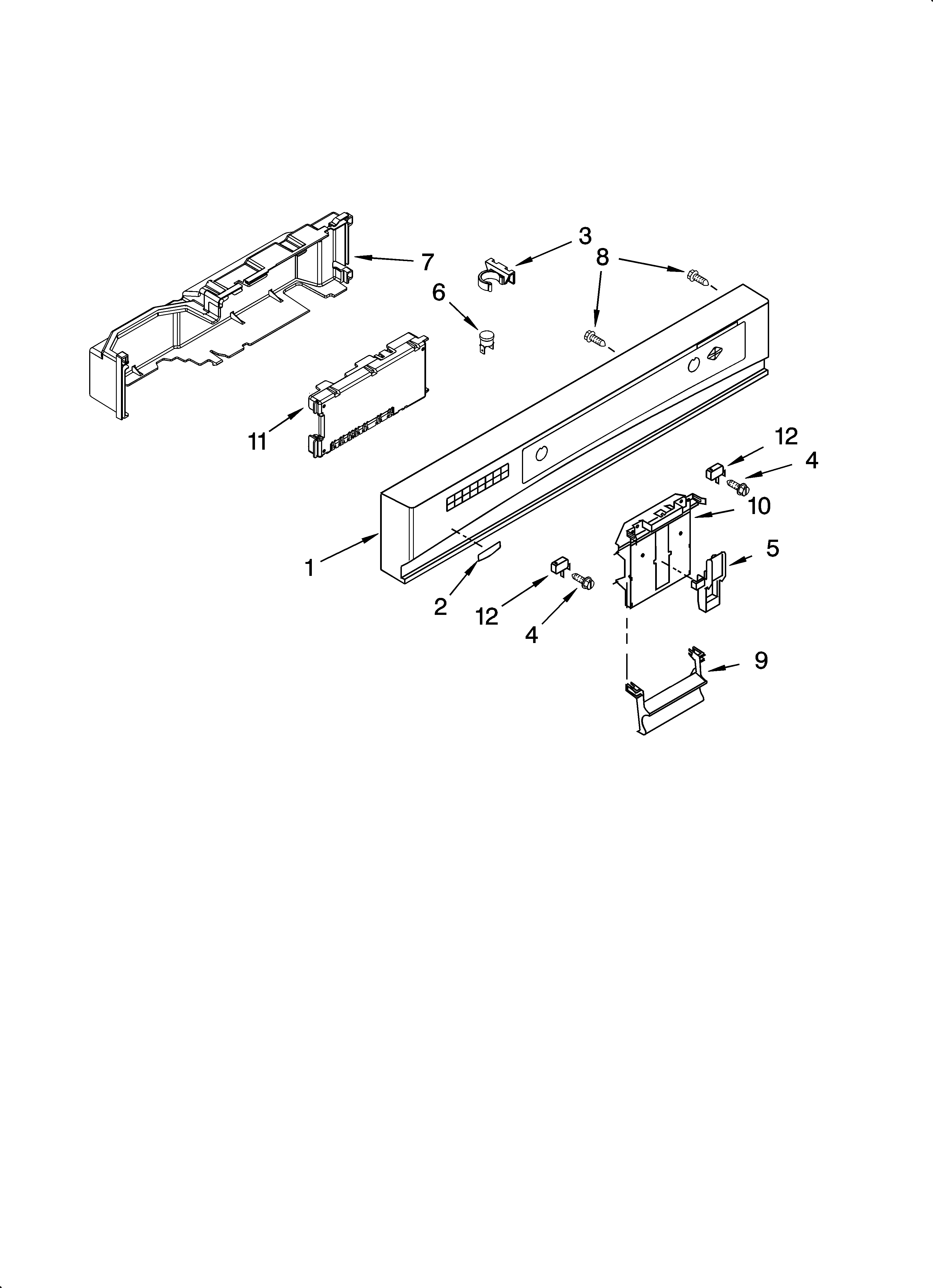 Kenmore Elite 66513752K601 control panel parts diagram