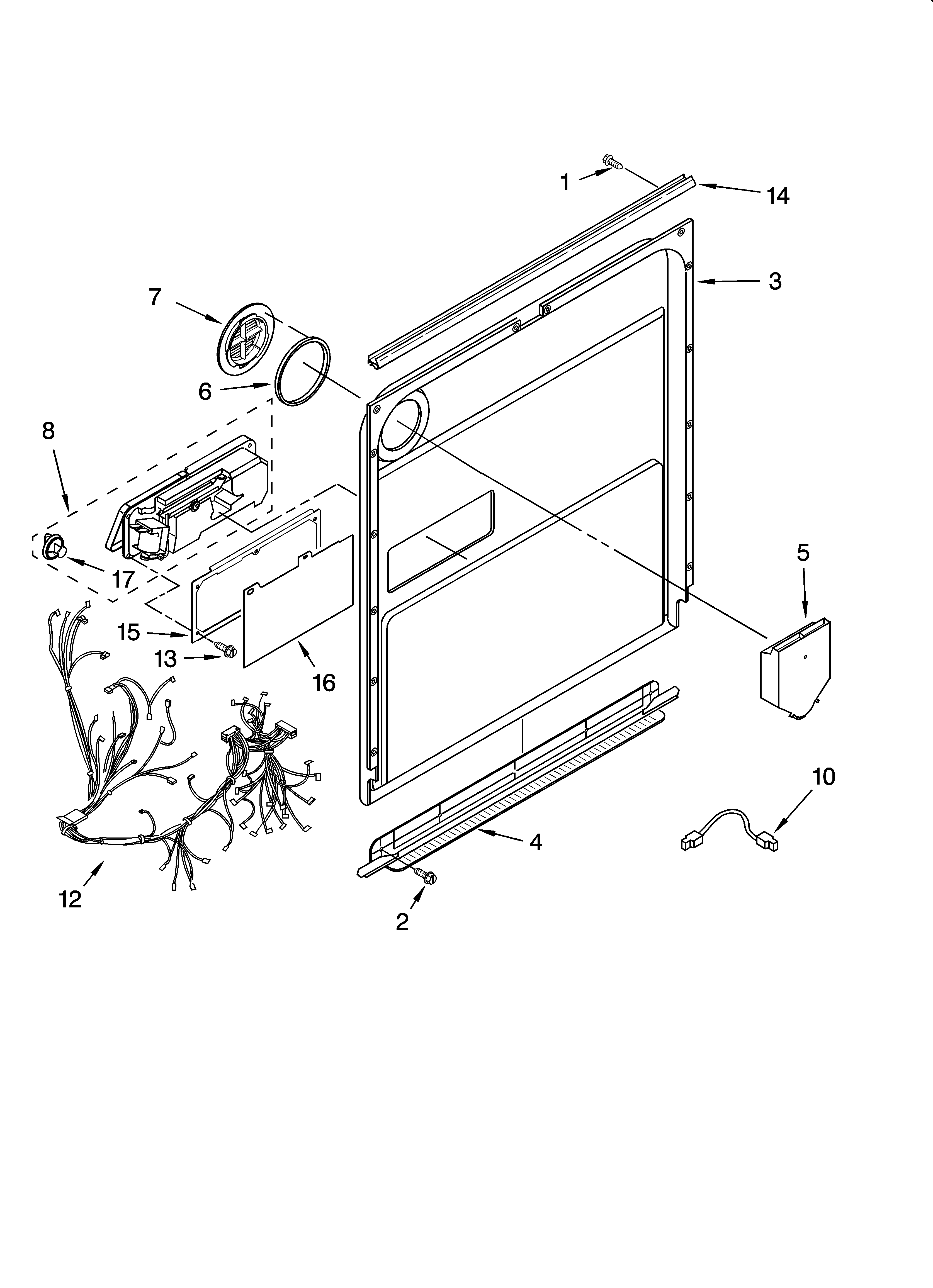 Kenmore Elite 66513783K601 door and latch parts diagram