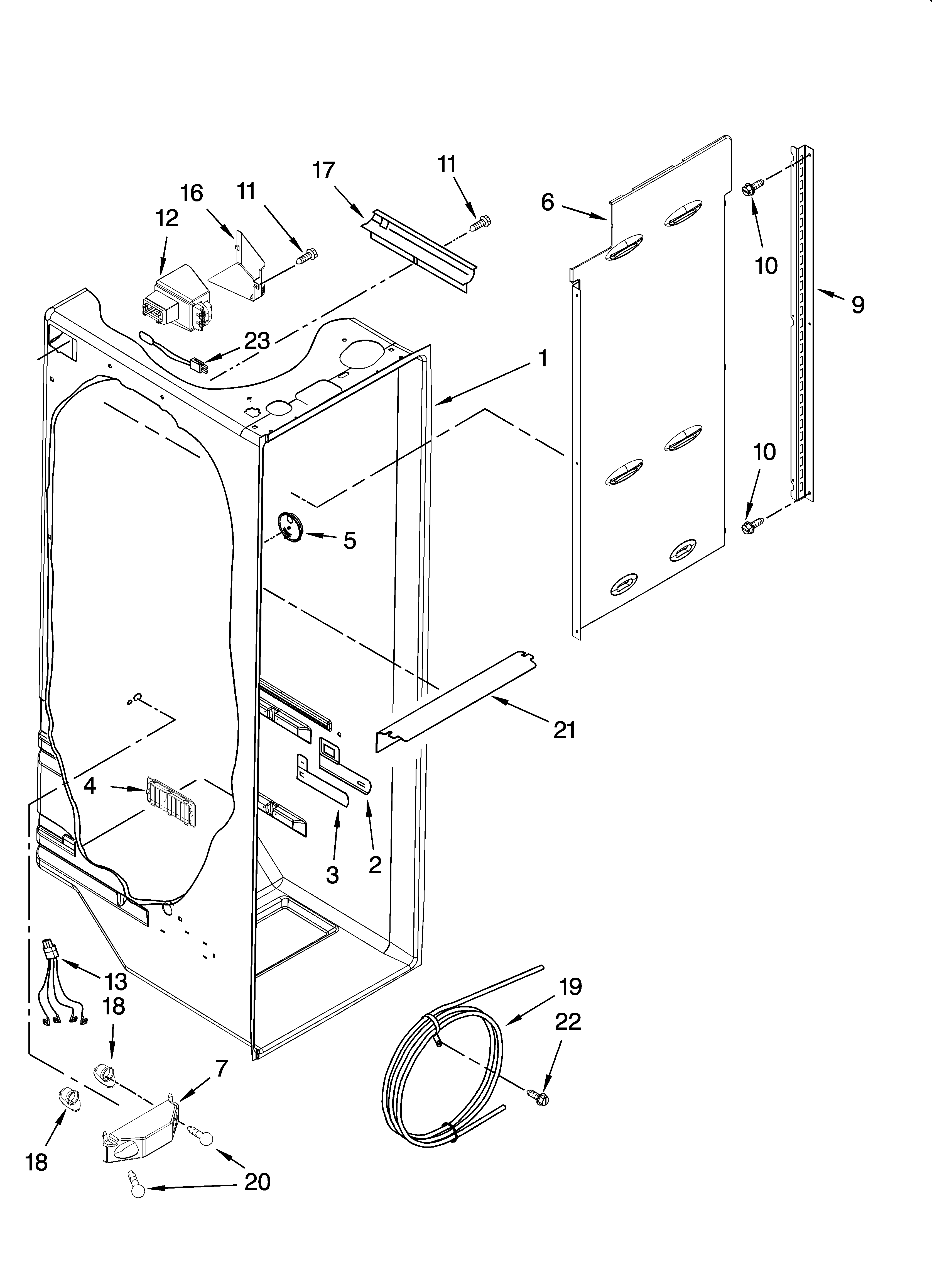 Kenmore Elite 10656683502 refrigerator liner parts diagram