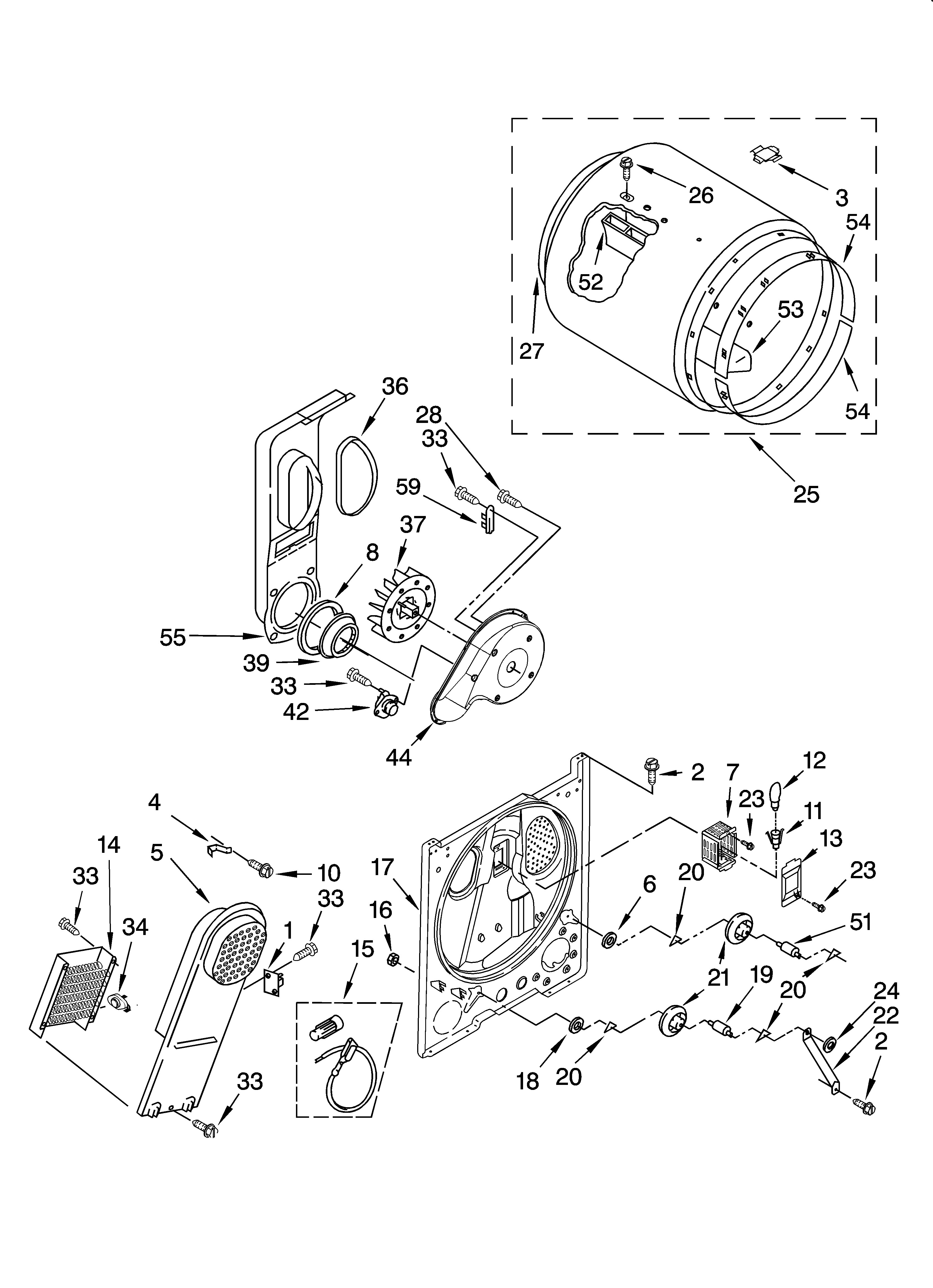 Kenmore 11067422600 bulkhead parts, optional parts (not included) diagram