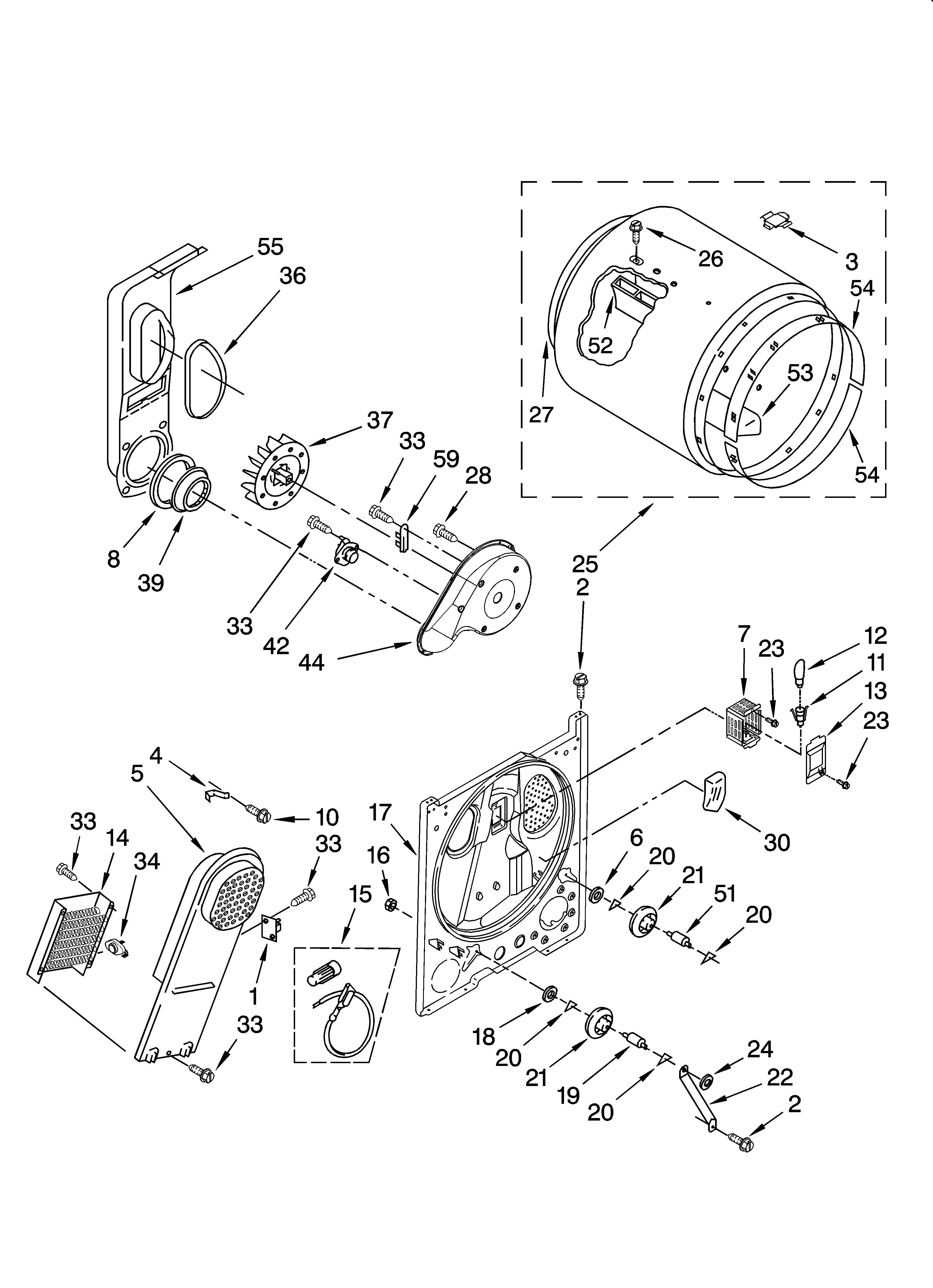 Kenmore 11067622600 bulkhead parts, optional parts (not included) diagram