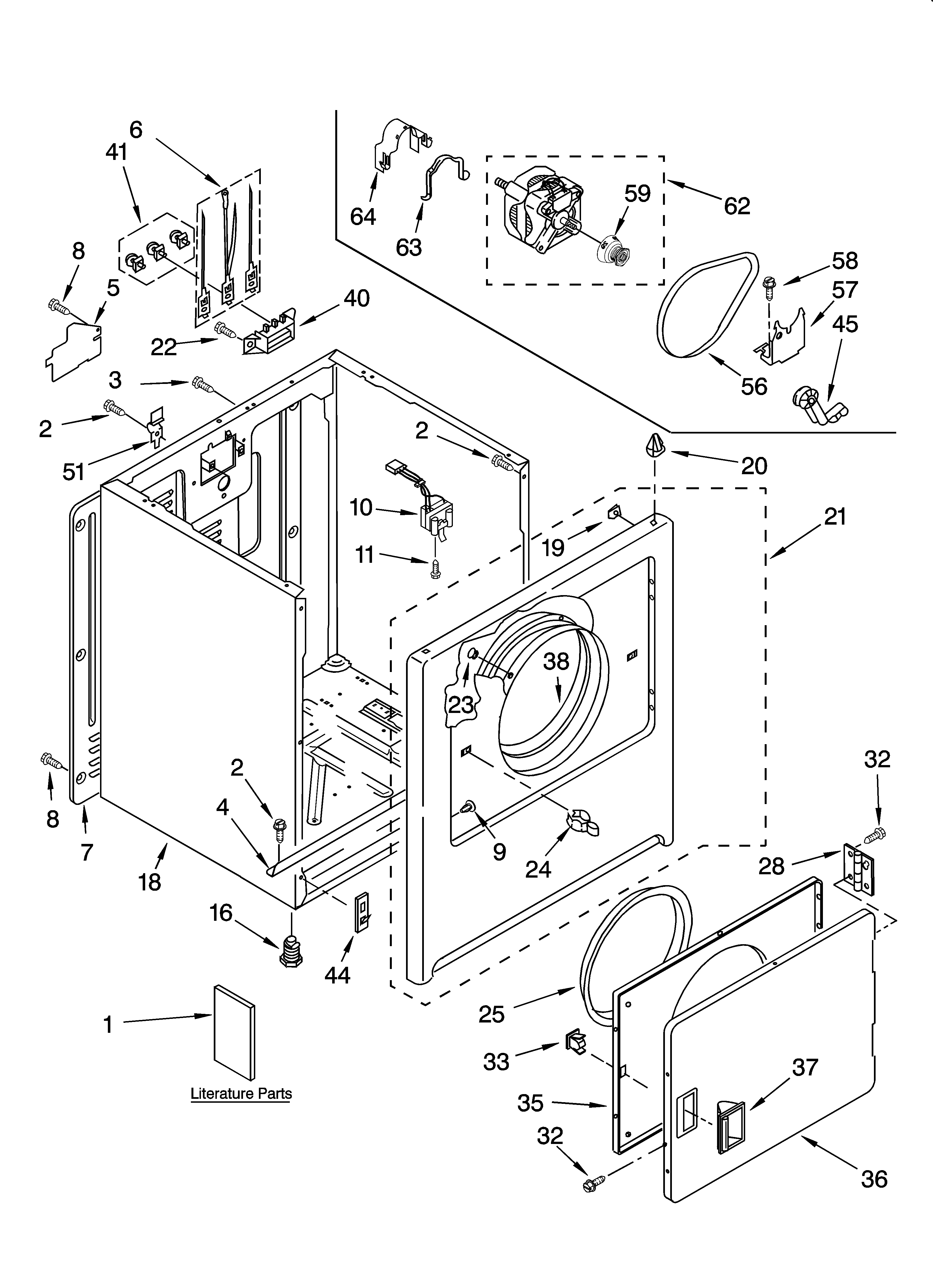 Kenmore 11067652600 cabinet parts diagram