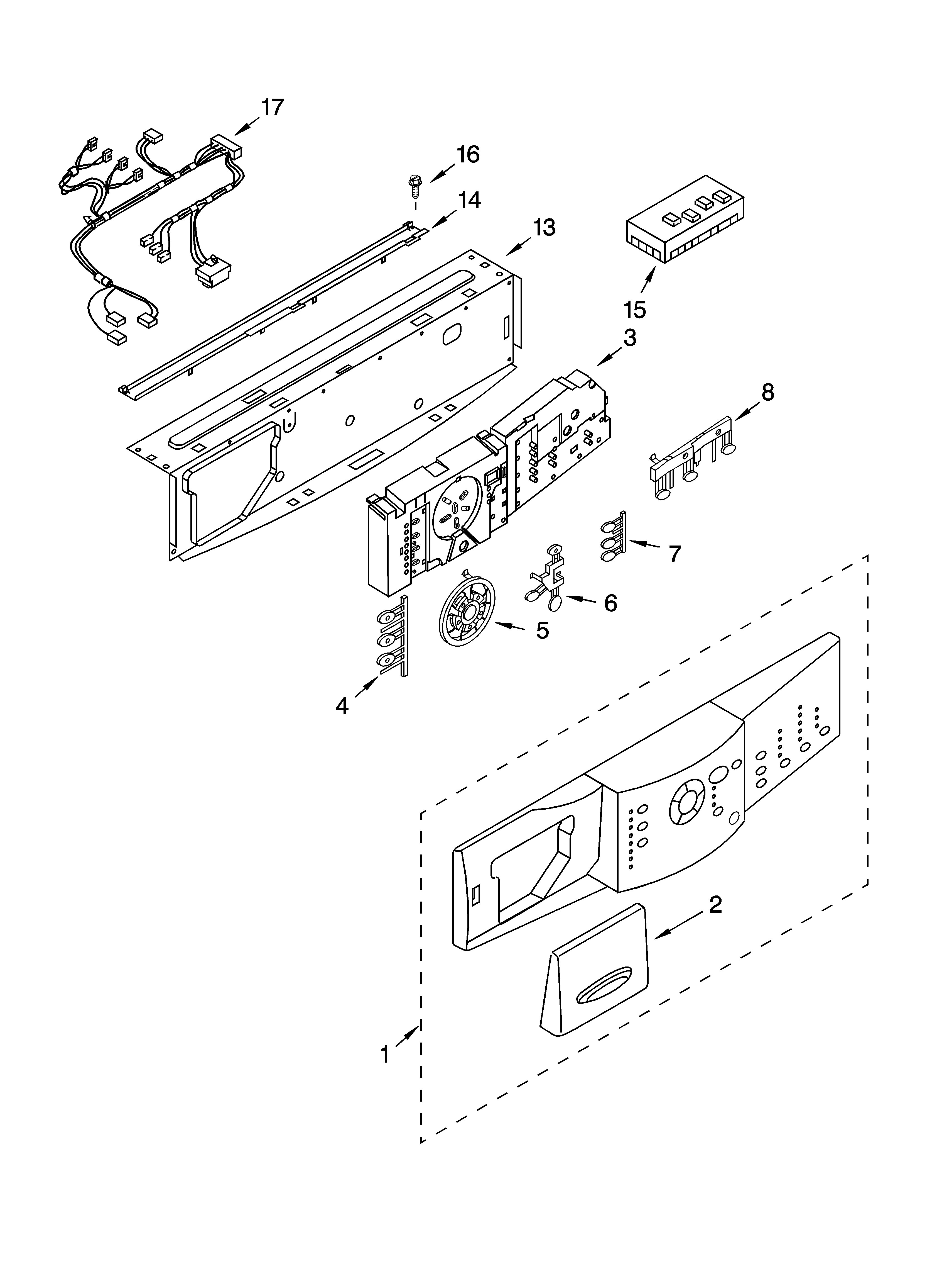 Kenmore Elite 11045872403 control panel parts diagram
