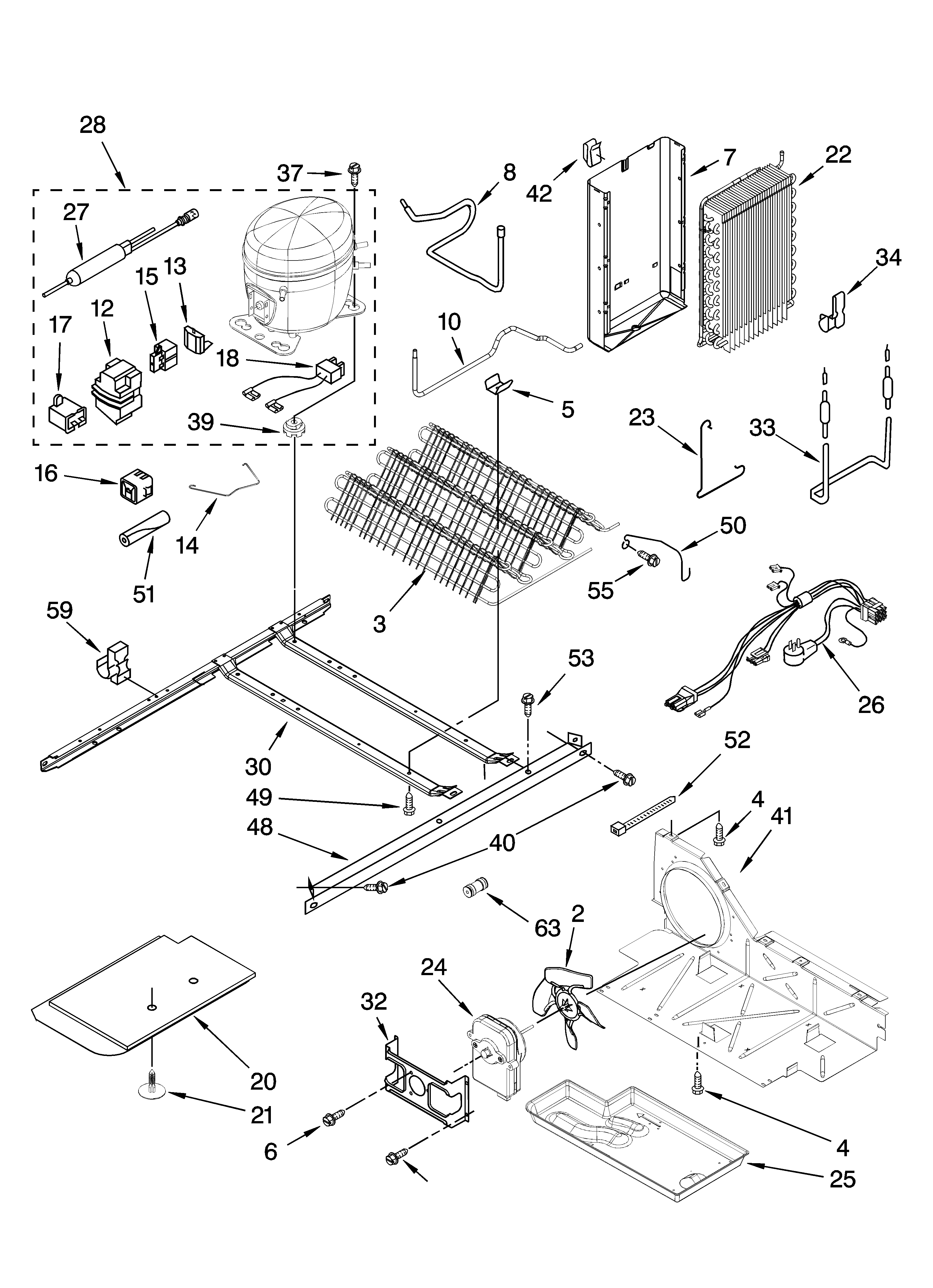 Kenmore 10656726601 unit parts diagram