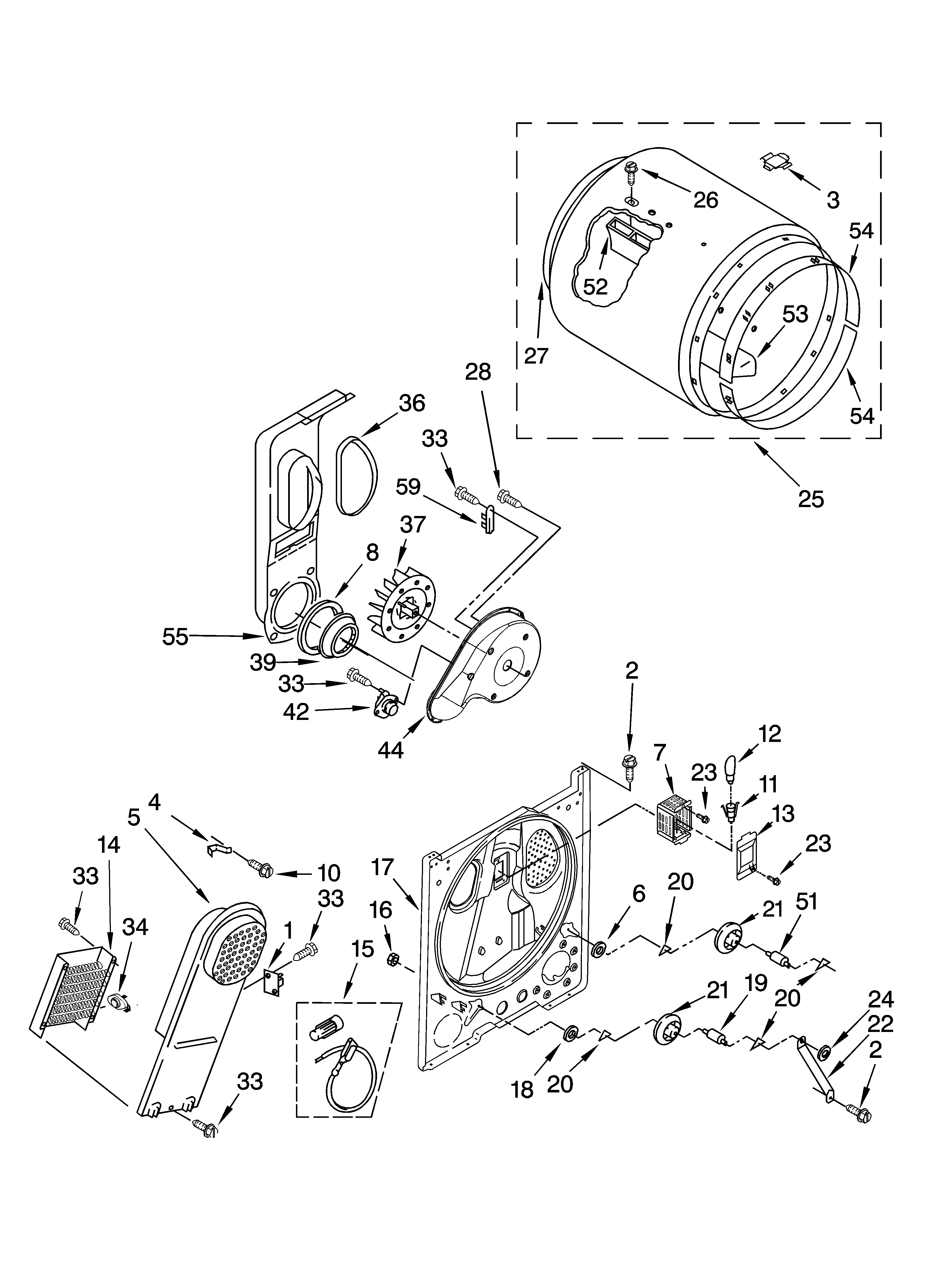 Kenmore 11067542600 bulkhead parts, optional parts (not included) diagram