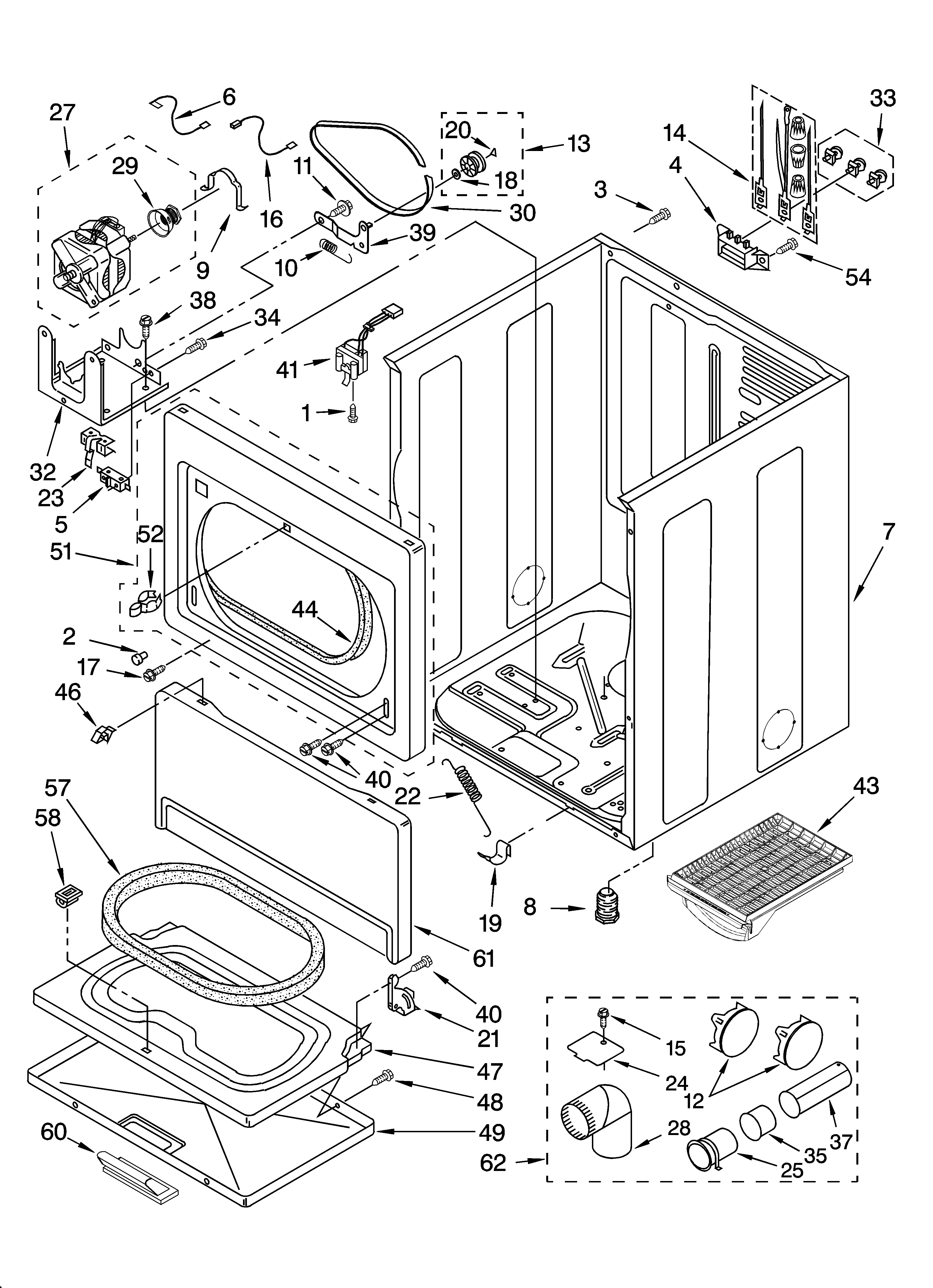 Kenmore 11067851600 cabinet parts diagram