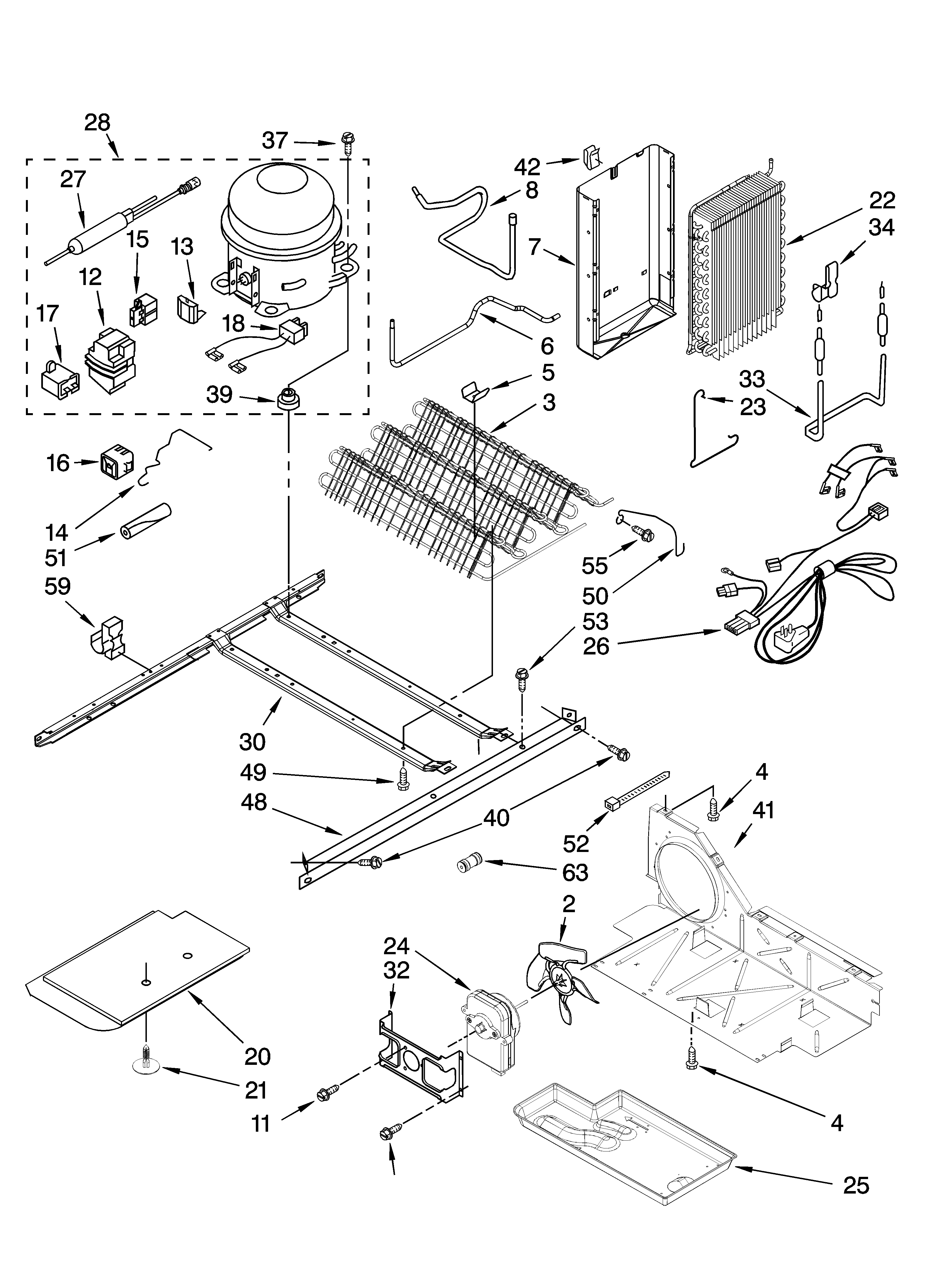 Kenmore 10656879600 unit parts diagram
