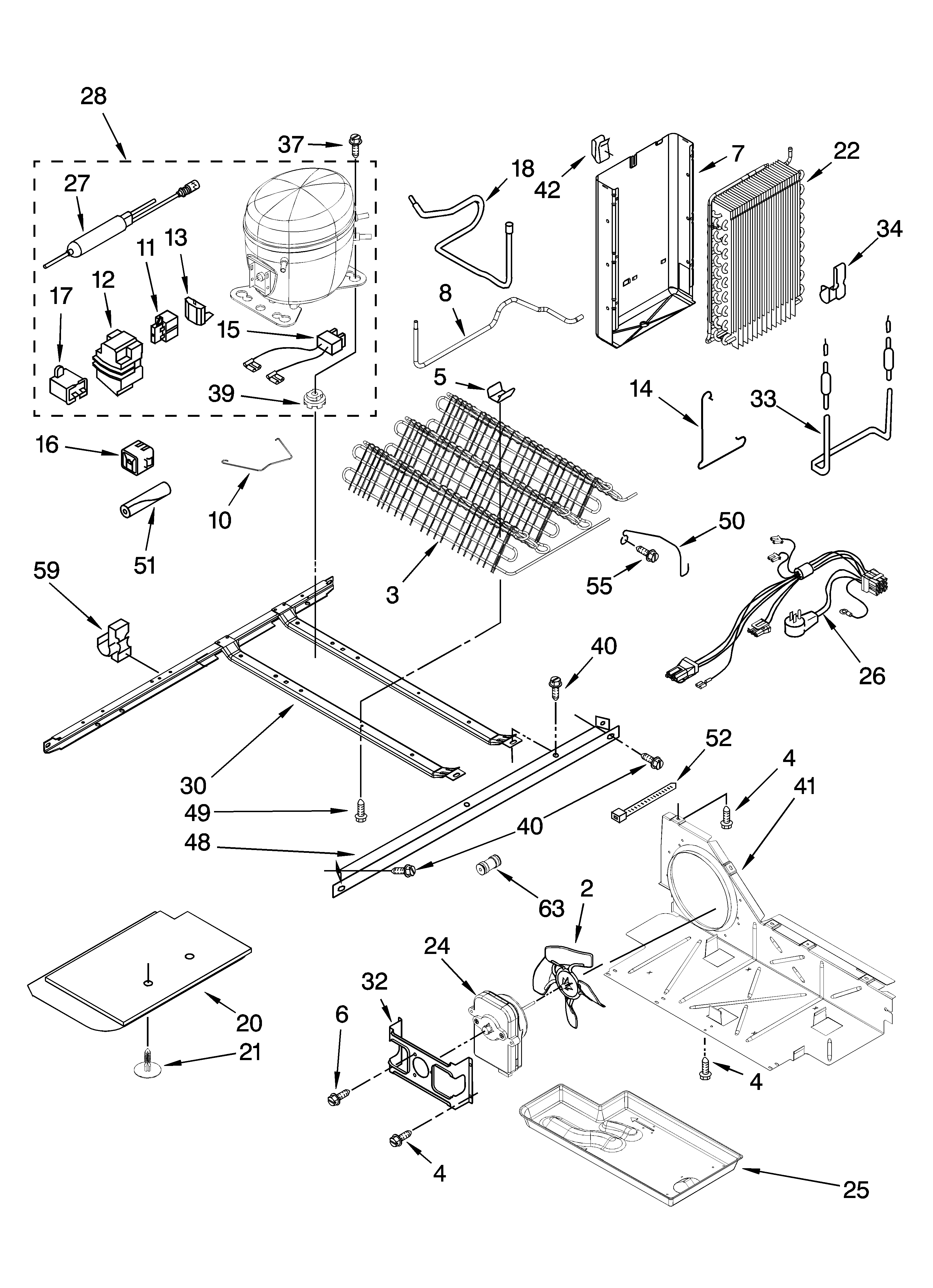 Kenmore 10657206601 unit parts diagram