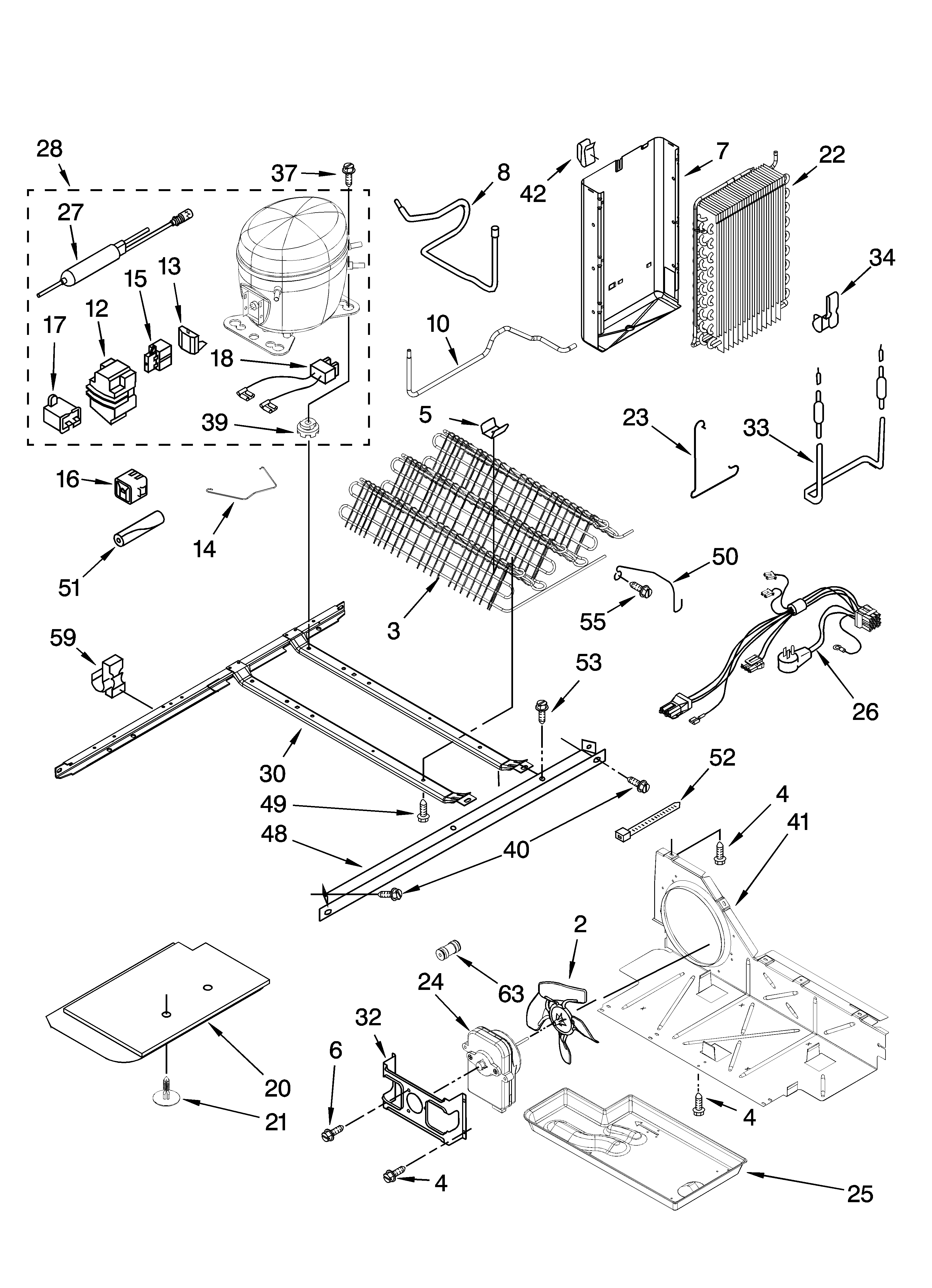 Kenmore 10656786603 unit parts diagram