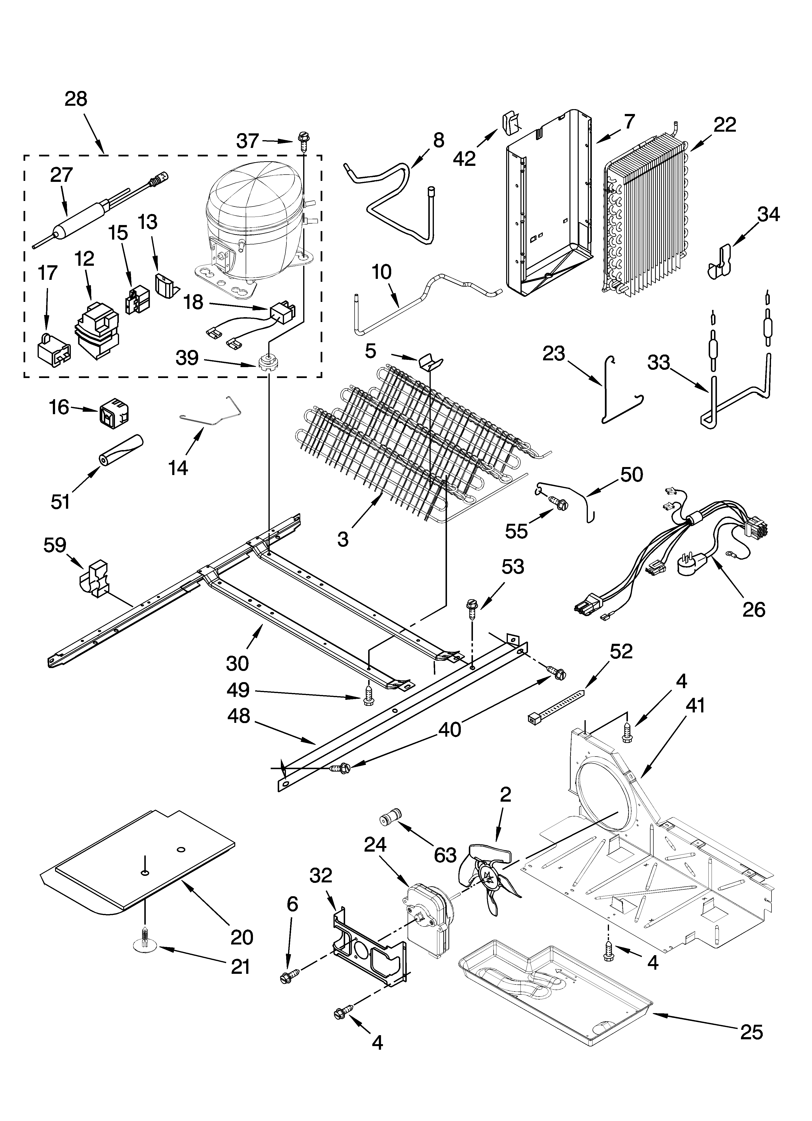 Kenmore 10656996601 unit parts diagram