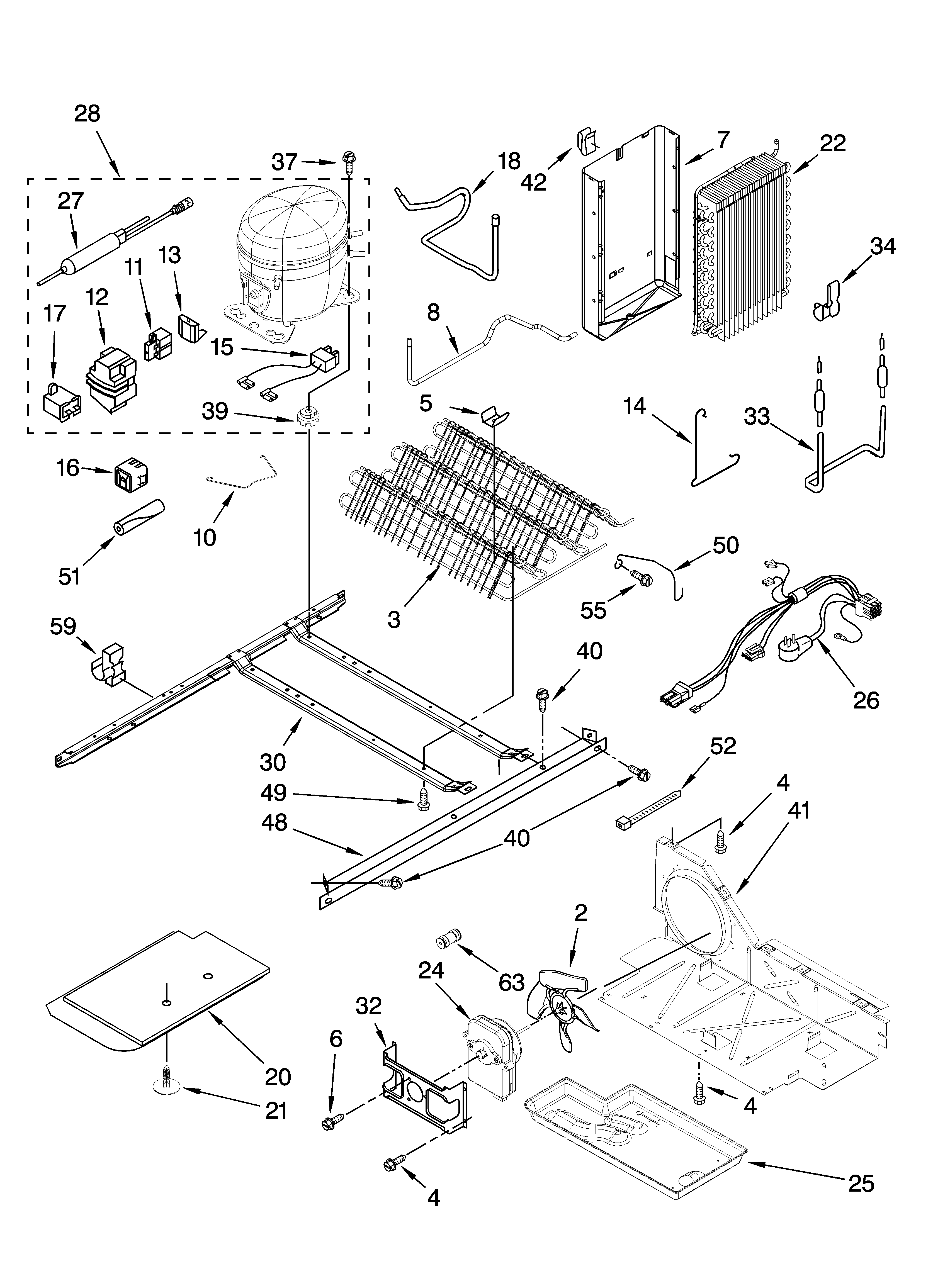 Kenmore 10657209602 unit parts diagram