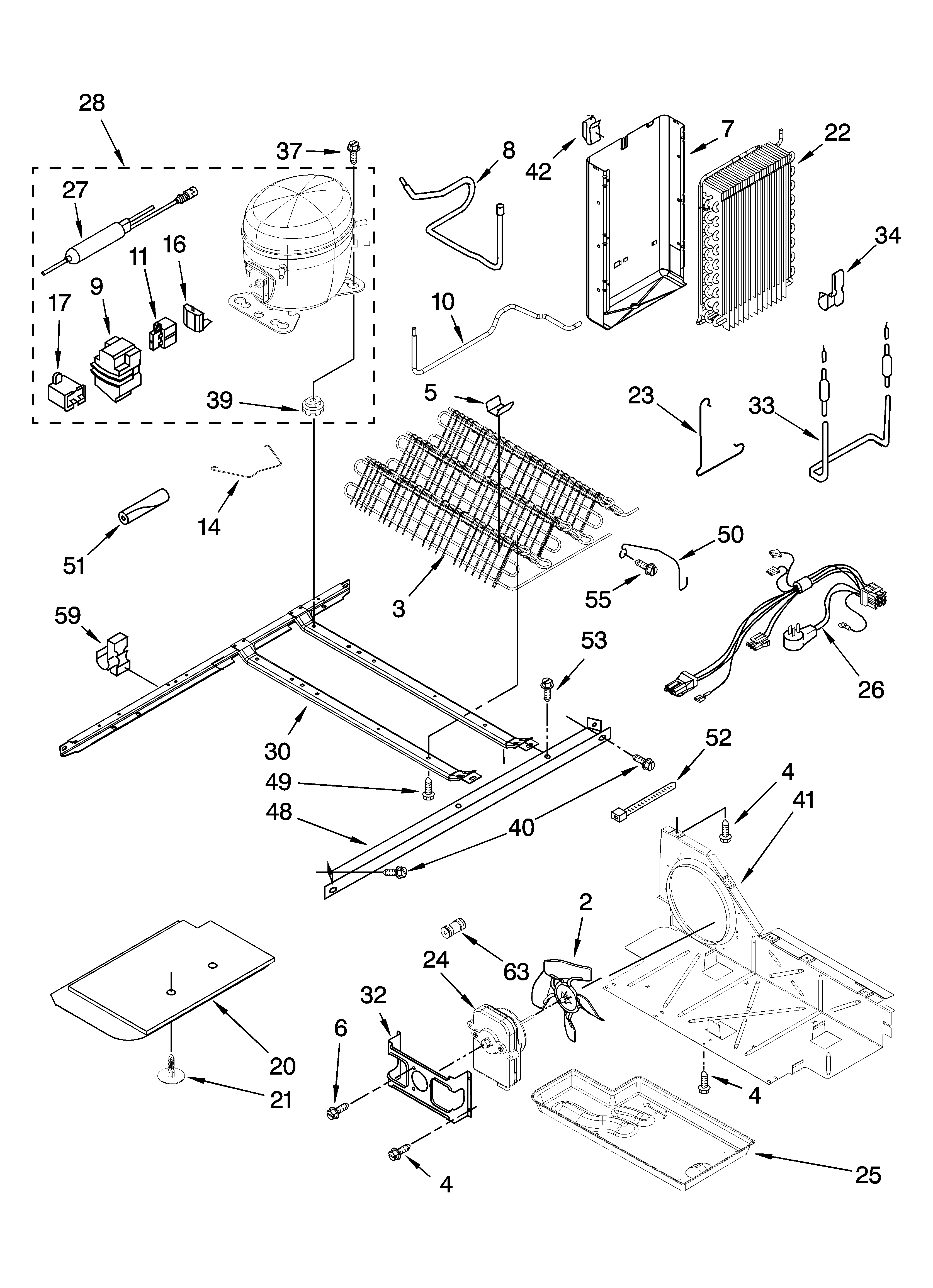 Kenmore 10656629500 unit parts diagram