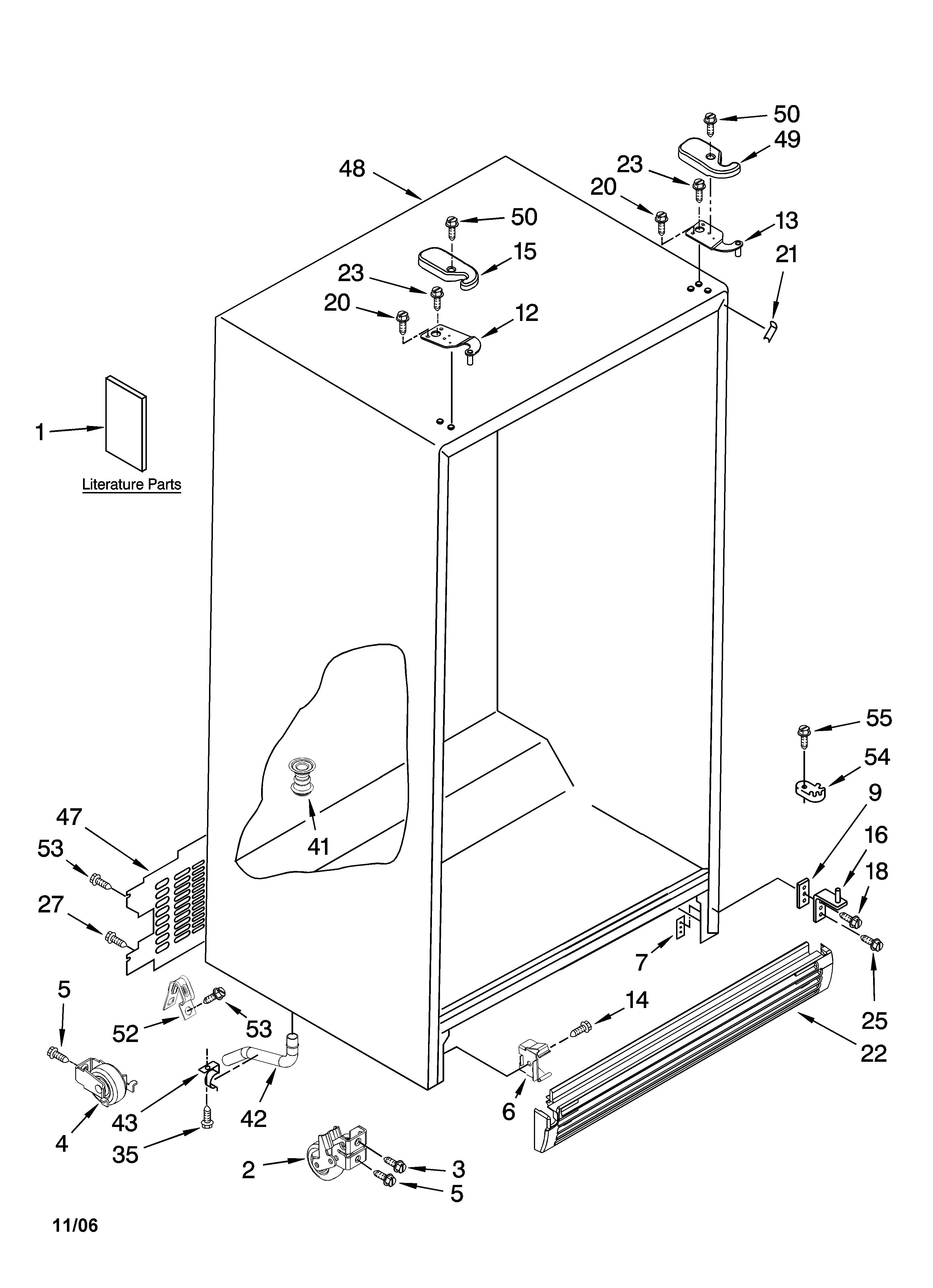 Kenmore 10659919700 cabinet parts diagram