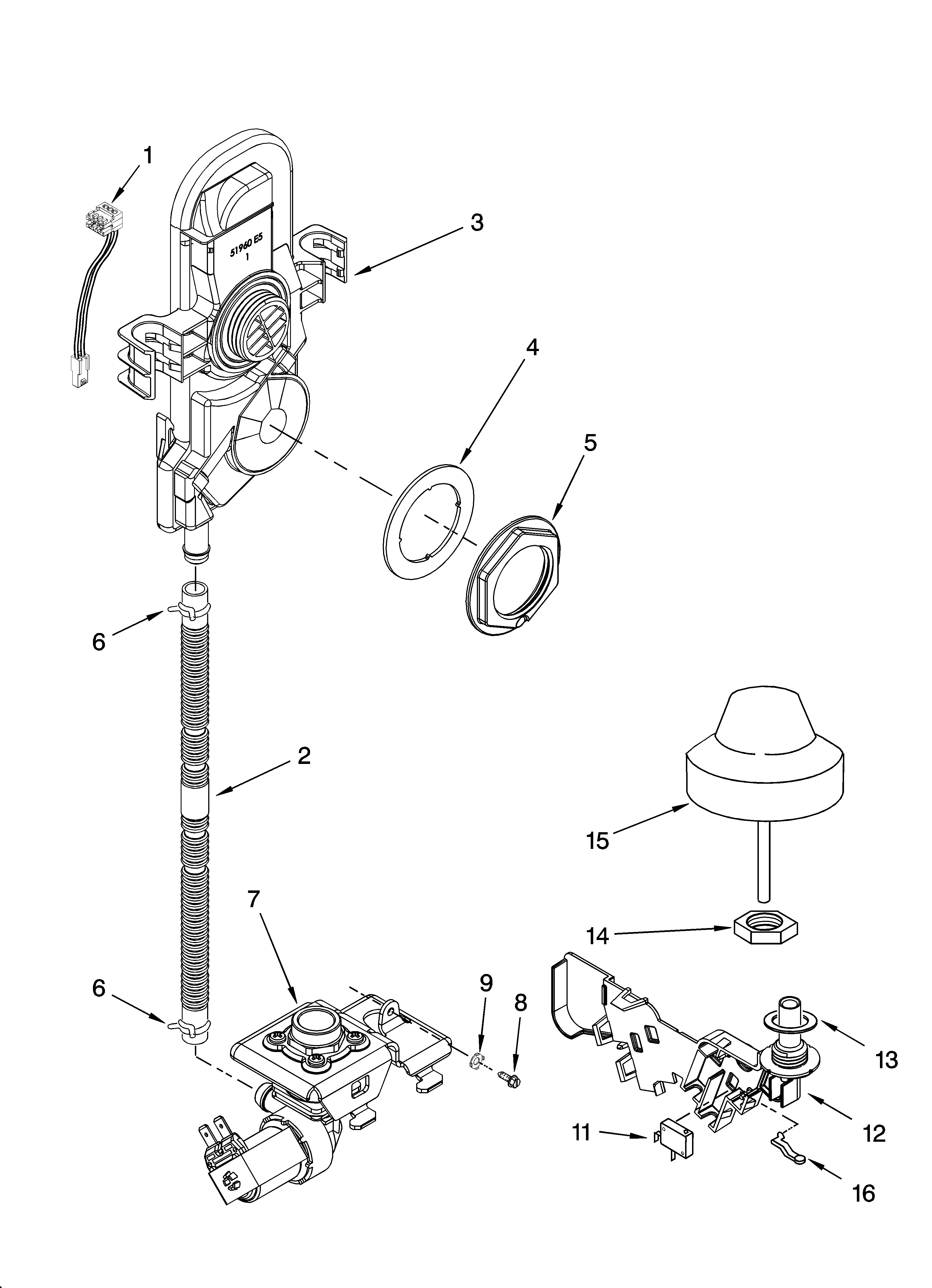 Kenmore Elite 66513793K602 fill and overfill parts diagram
