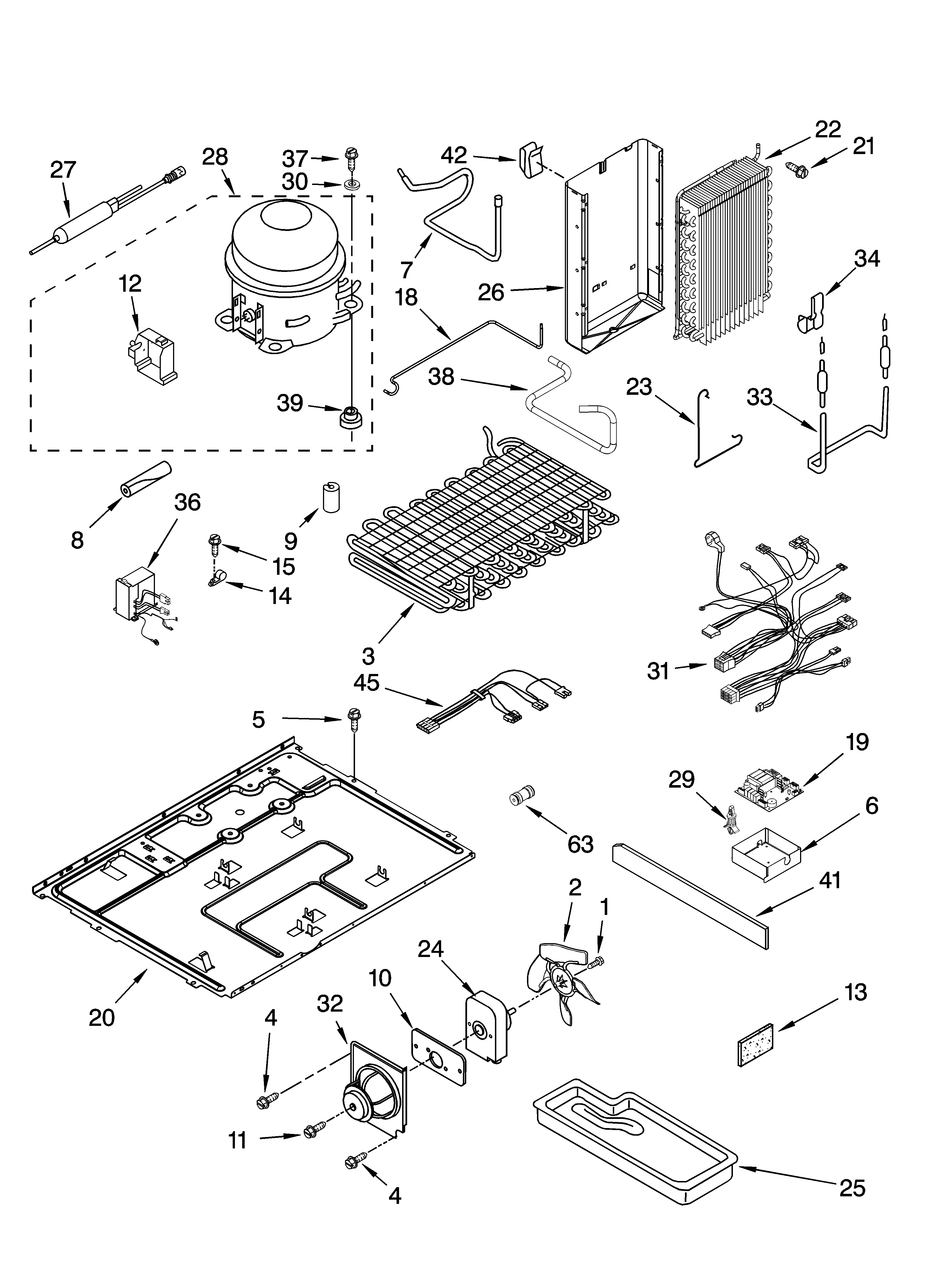 Kenmore Elite 10644023601 unit parts diagram