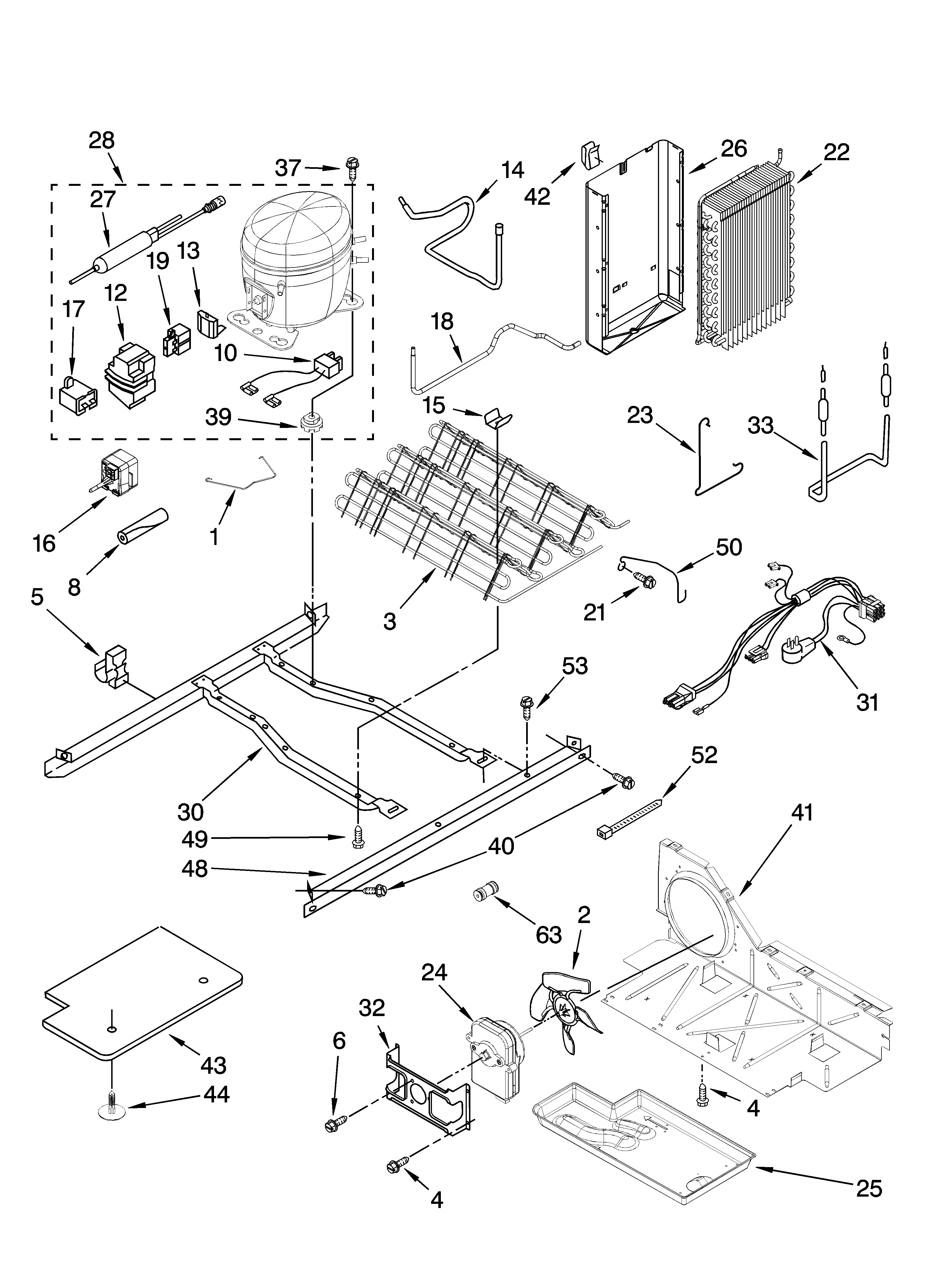 Kenmore 10658422700 unit parts diagram