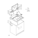 Kenmore 11027841600 top and cabinet parts diagram