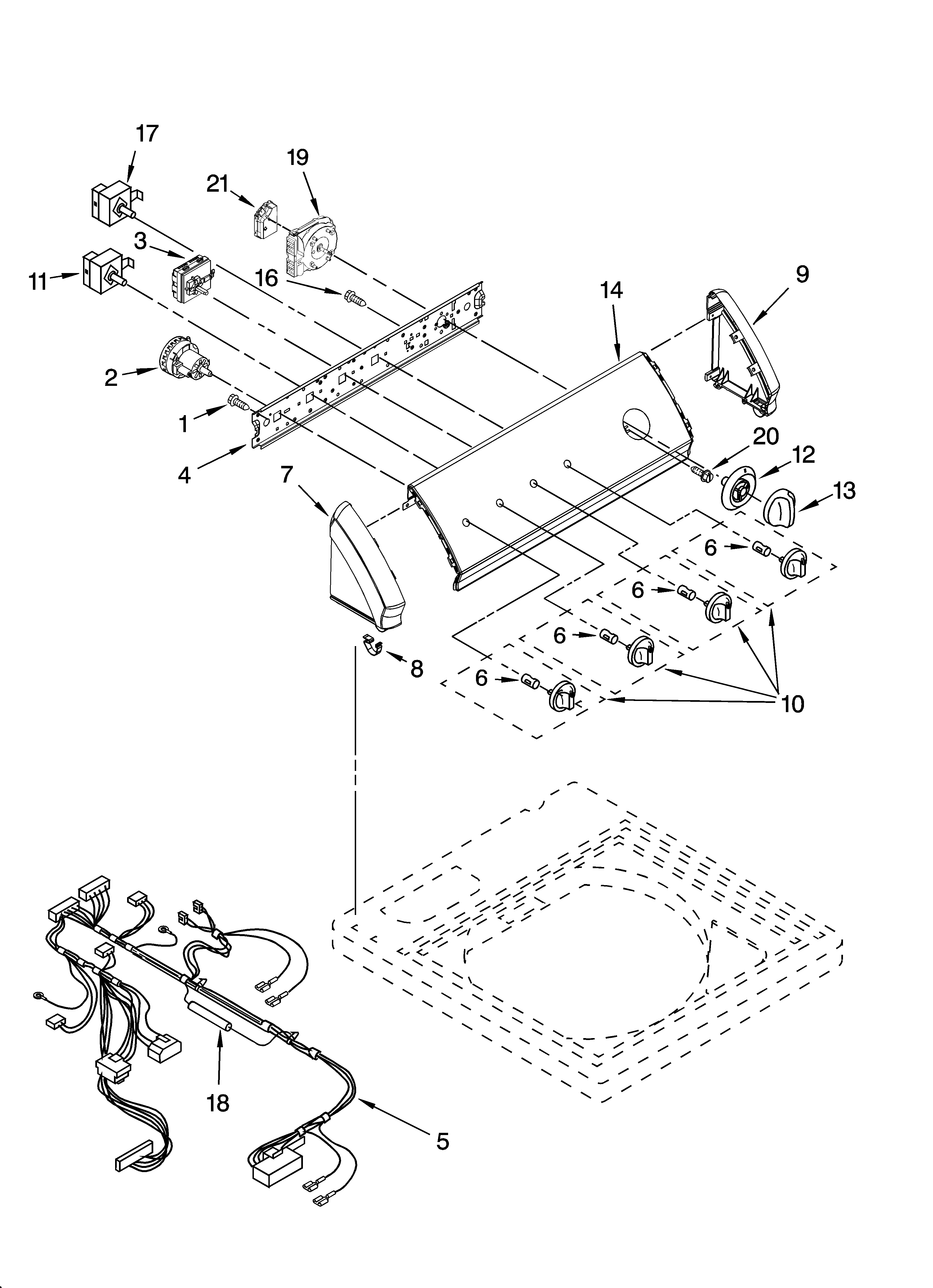 Kenmore 11027841600 control panel parts diagram