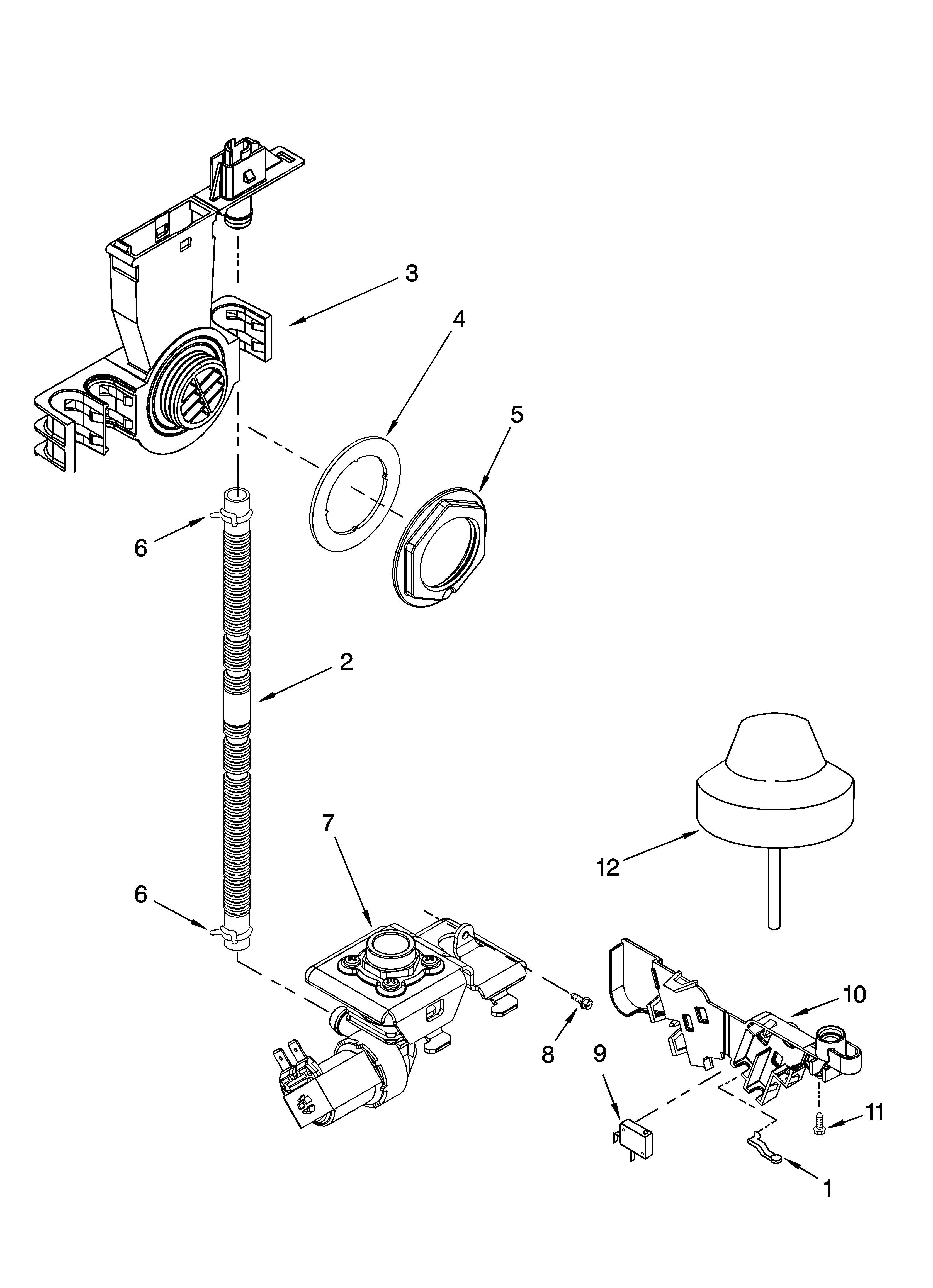 Kenmore 66513682K602 fill and overfill parts diagram